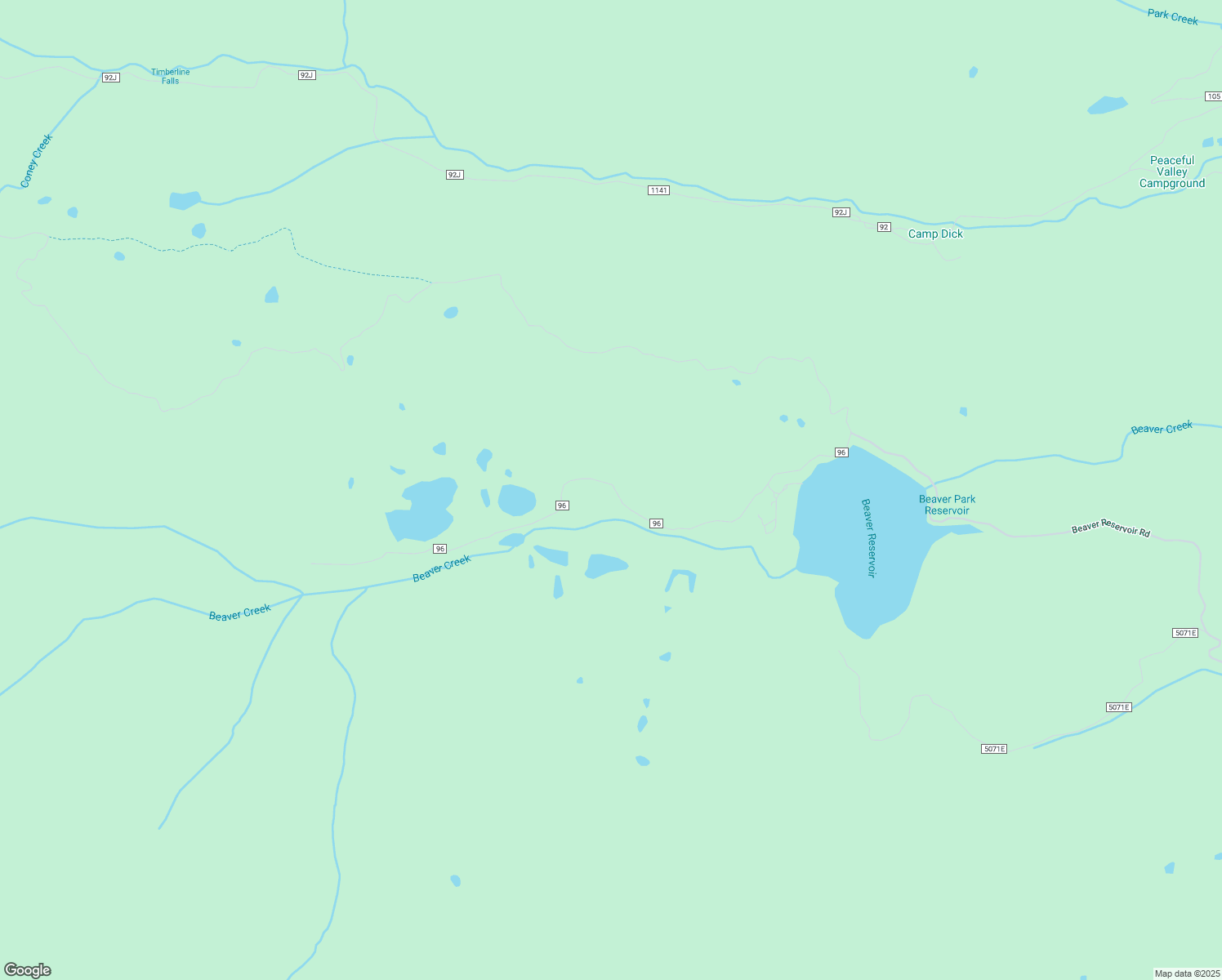 map of restaurants, bars, coffee shops, grocery stores, and more near 3305 Beaver Reservoir Road in Ward