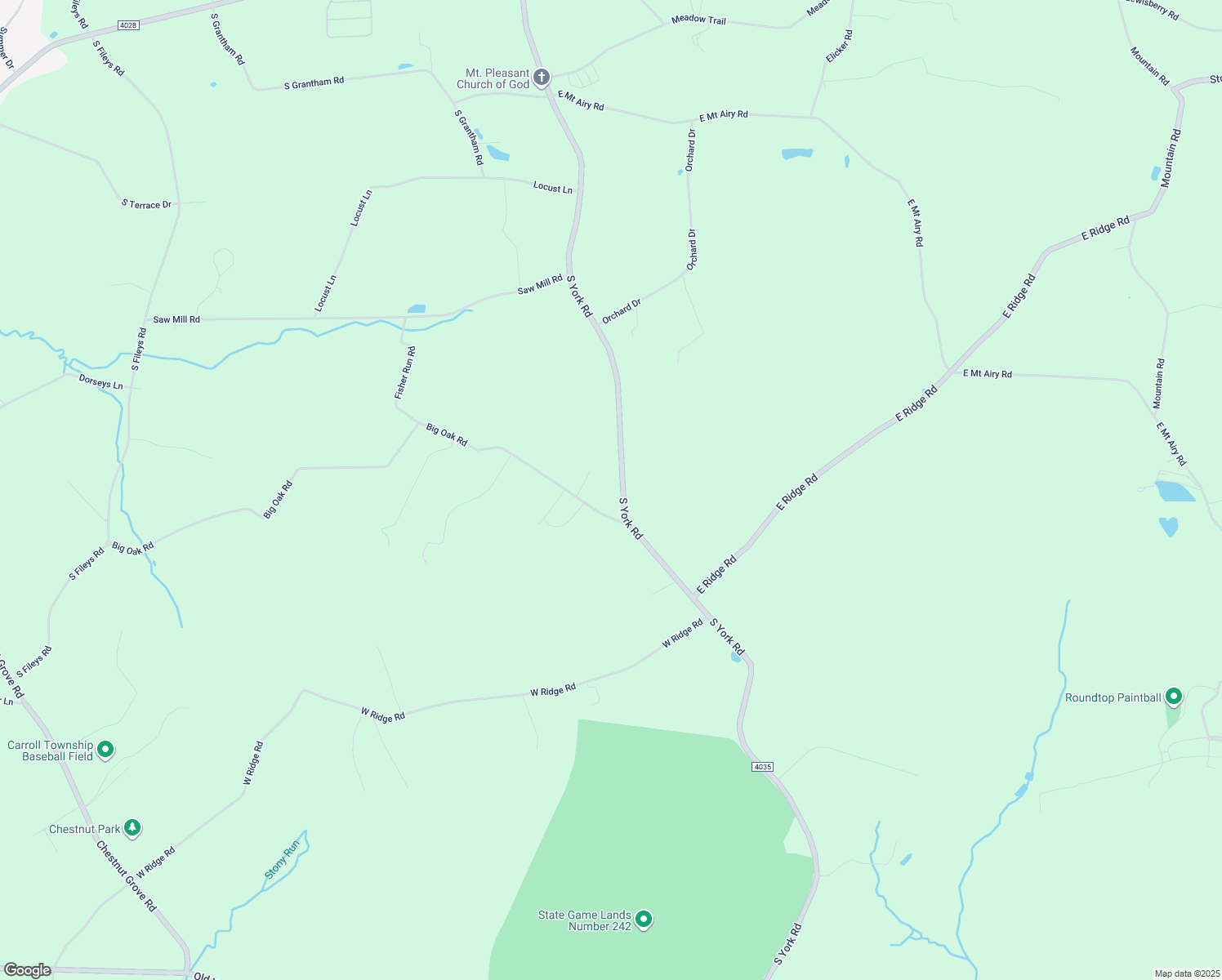 map of restaurants, bars, coffee shops, grocery stores, and more near 622 South York Road in Dillsburg
