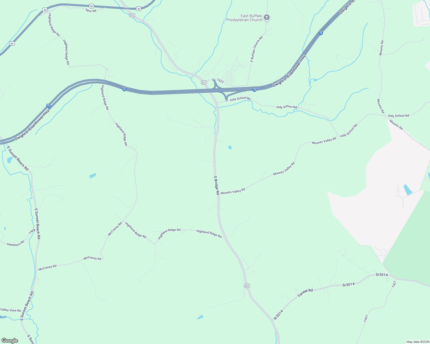 map of restaurants, bars, coffee shops, grocery stores, and more near 2726 South Bridge Road in Washington