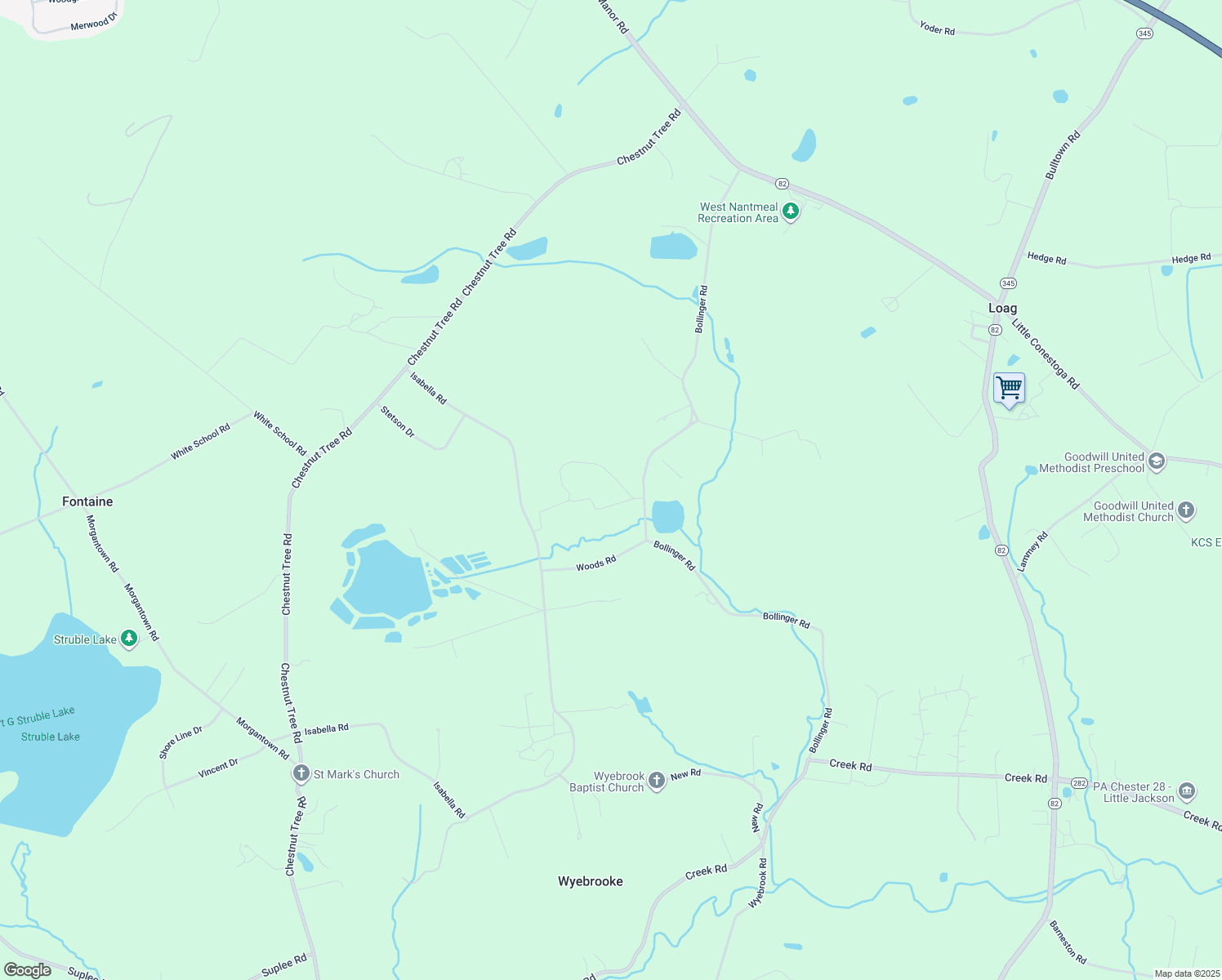map of restaurants, bars, coffee shops, grocery stores, and more near 141 Bollinger Rd in Elverson