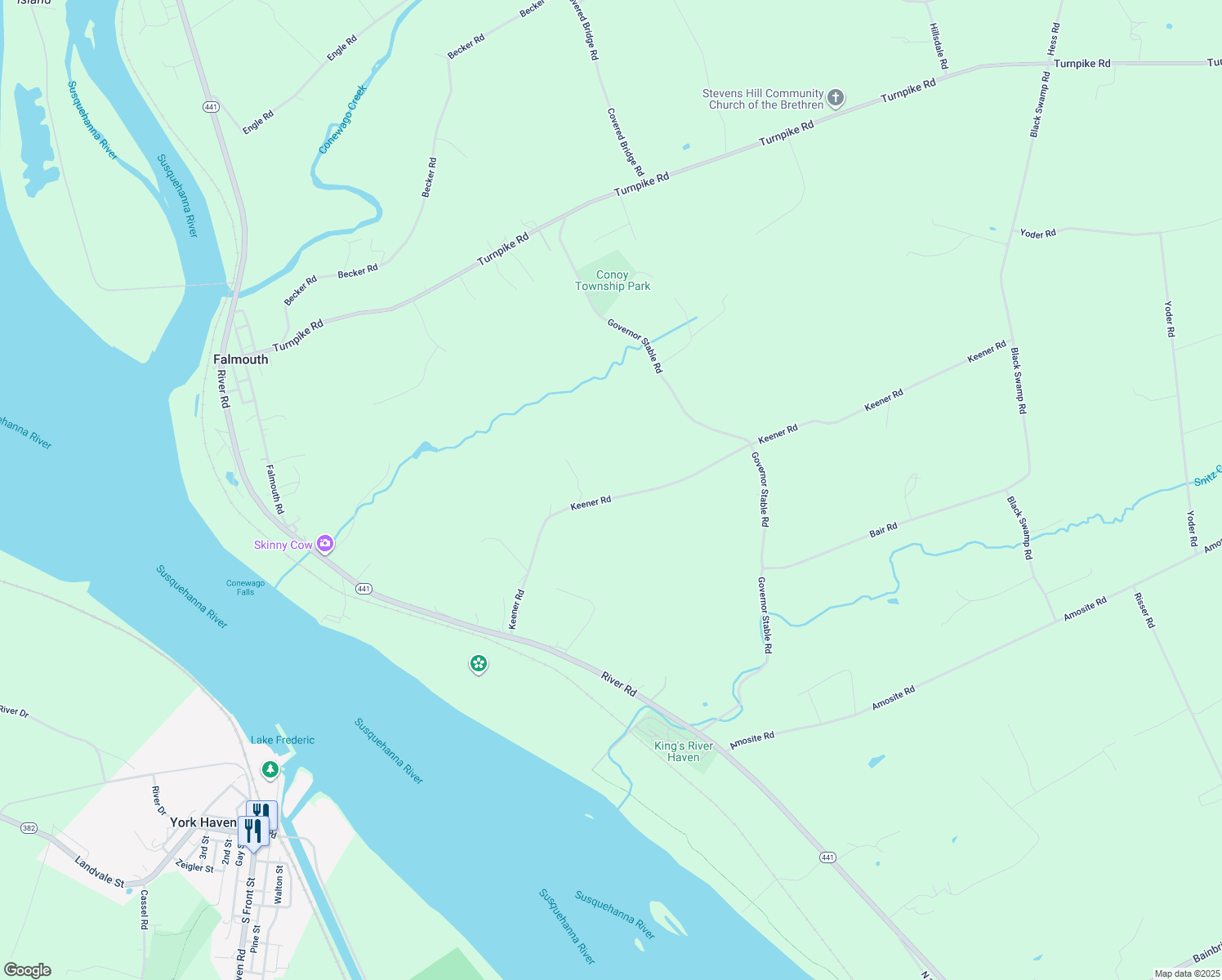 map of restaurants, bars, coffee shops, grocery stores, and more near 1428 Keener Road in Bainbridge