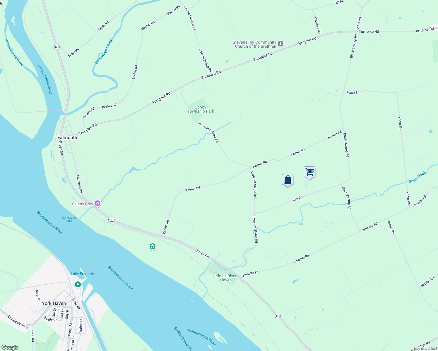 map of restaurants, bars, coffee shops, grocery stores, and more near 1410 Keener Rd in Bainbridge