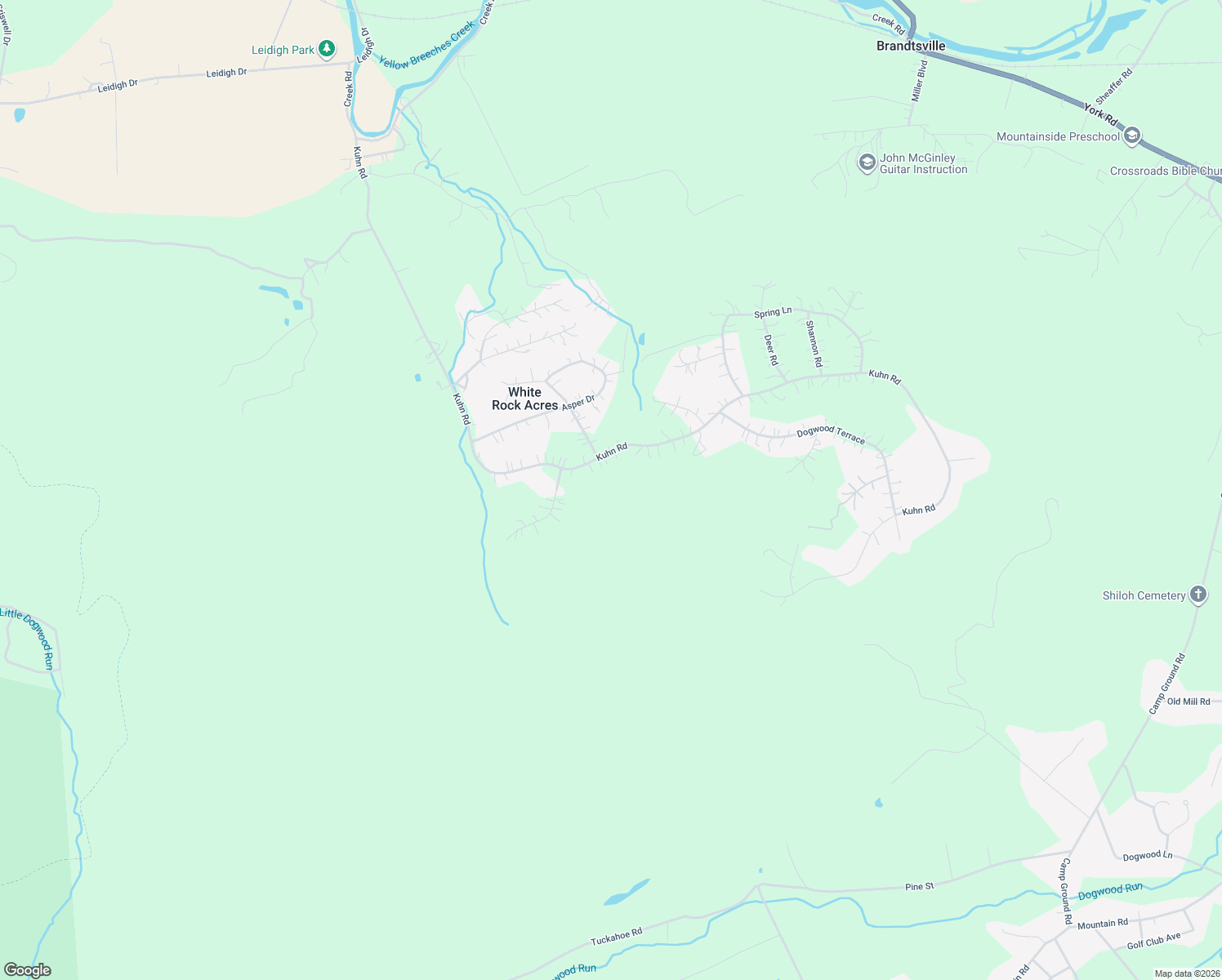 map of restaurants, bars, coffee shops, grocery stores, and more near 1309 Kuhn Road in Boiling Springs