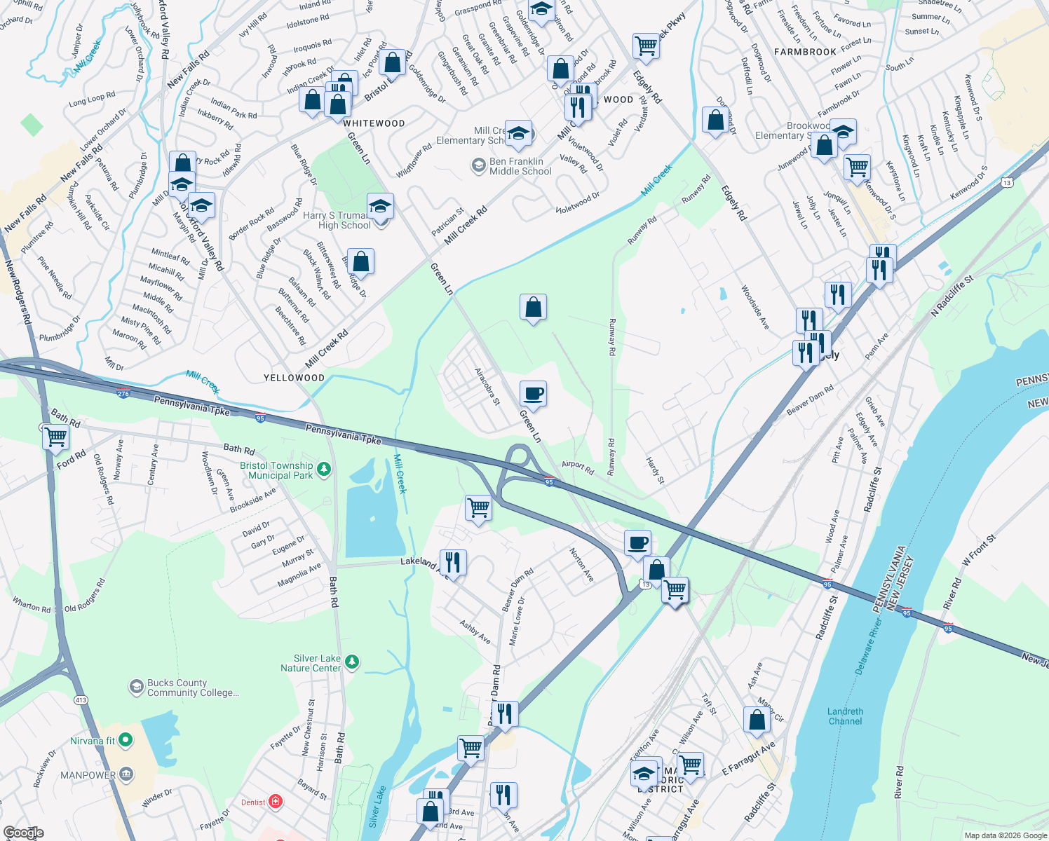 2204 Bloomsdale Road, Levittown PA Walk Score