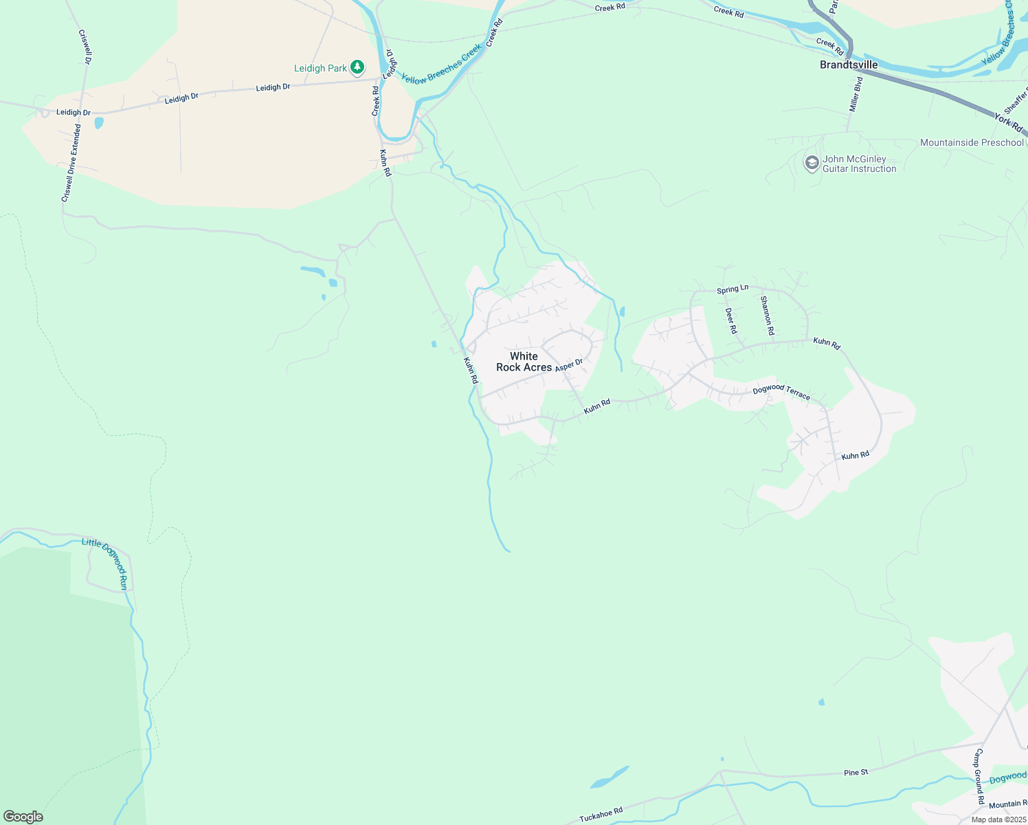 map of restaurants, bars, coffee shops, grocery stores, and more near 1350 Kuhn Road in Boiling Springs
