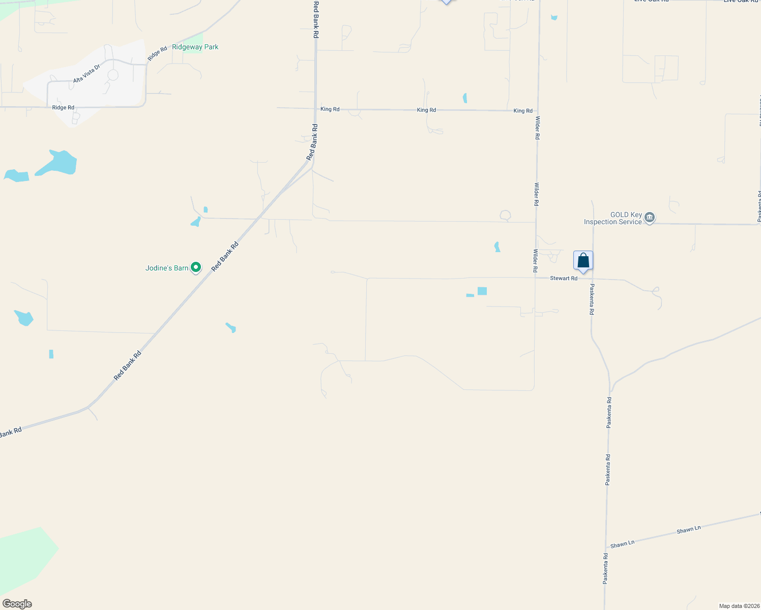 map of restaurants, bars, coffee shops, grocery stores, and more near 20155 Stewart Rd in Red Bluff