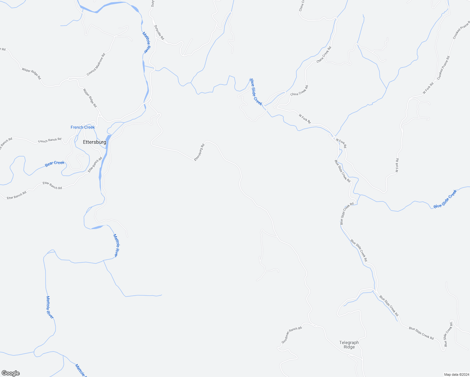 map of restaurants, bars, coffee shops, grocery stores, and more near 4500 Ettersburg Road in Garberville
