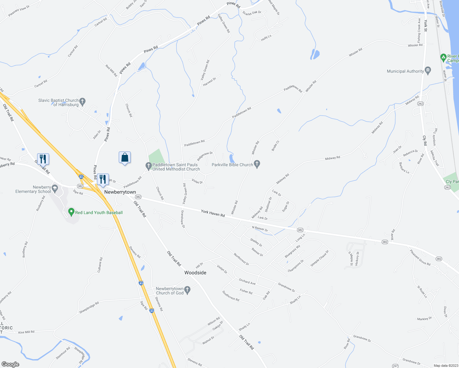 map of restaurants, bars, coffee shops, grocery stores, and more near 895 Whisler Road in Goldsboro