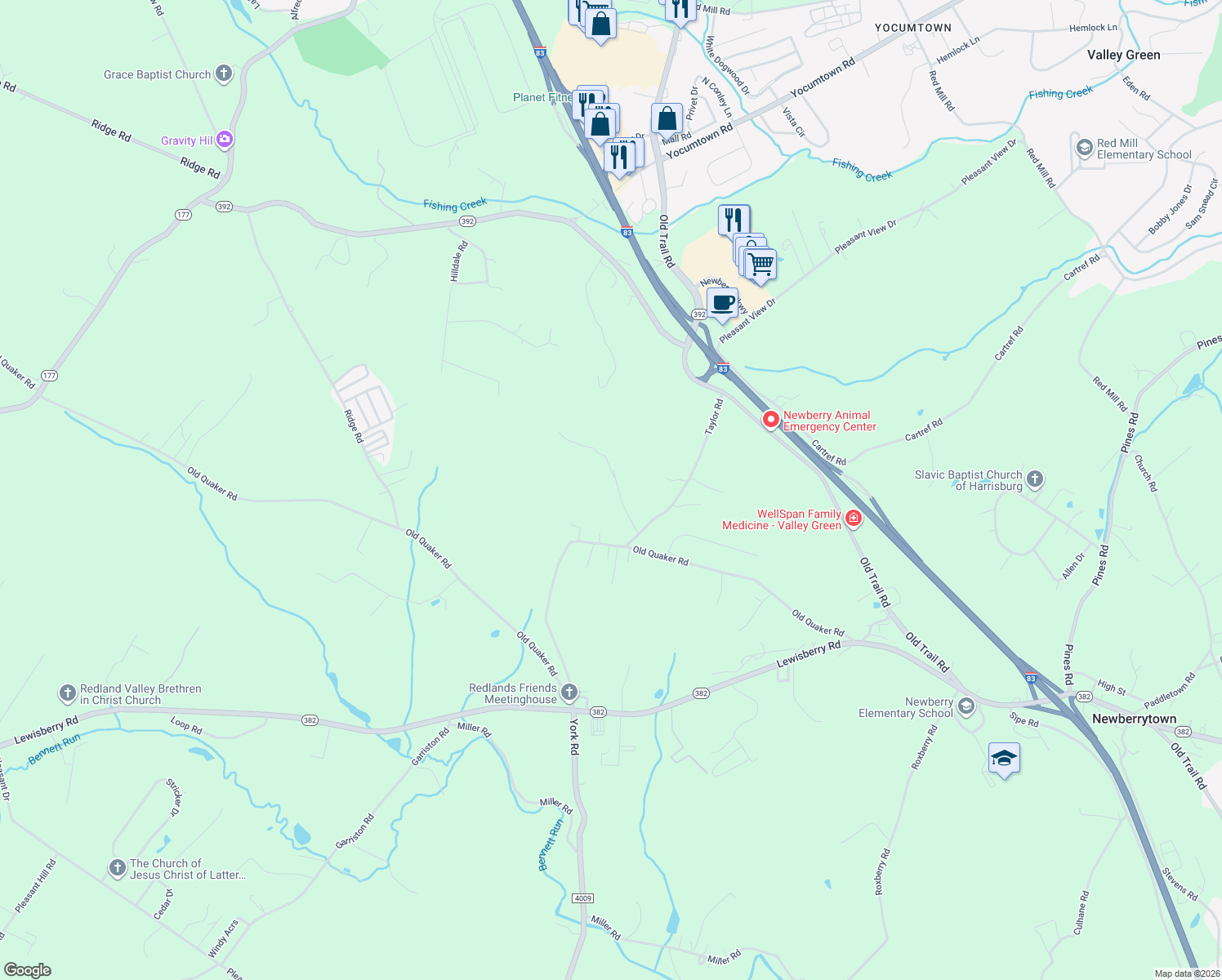 map of restaurants, bars, coffee shops, grocery stores, and more near 60 Deardorff Drive in Goldsboro