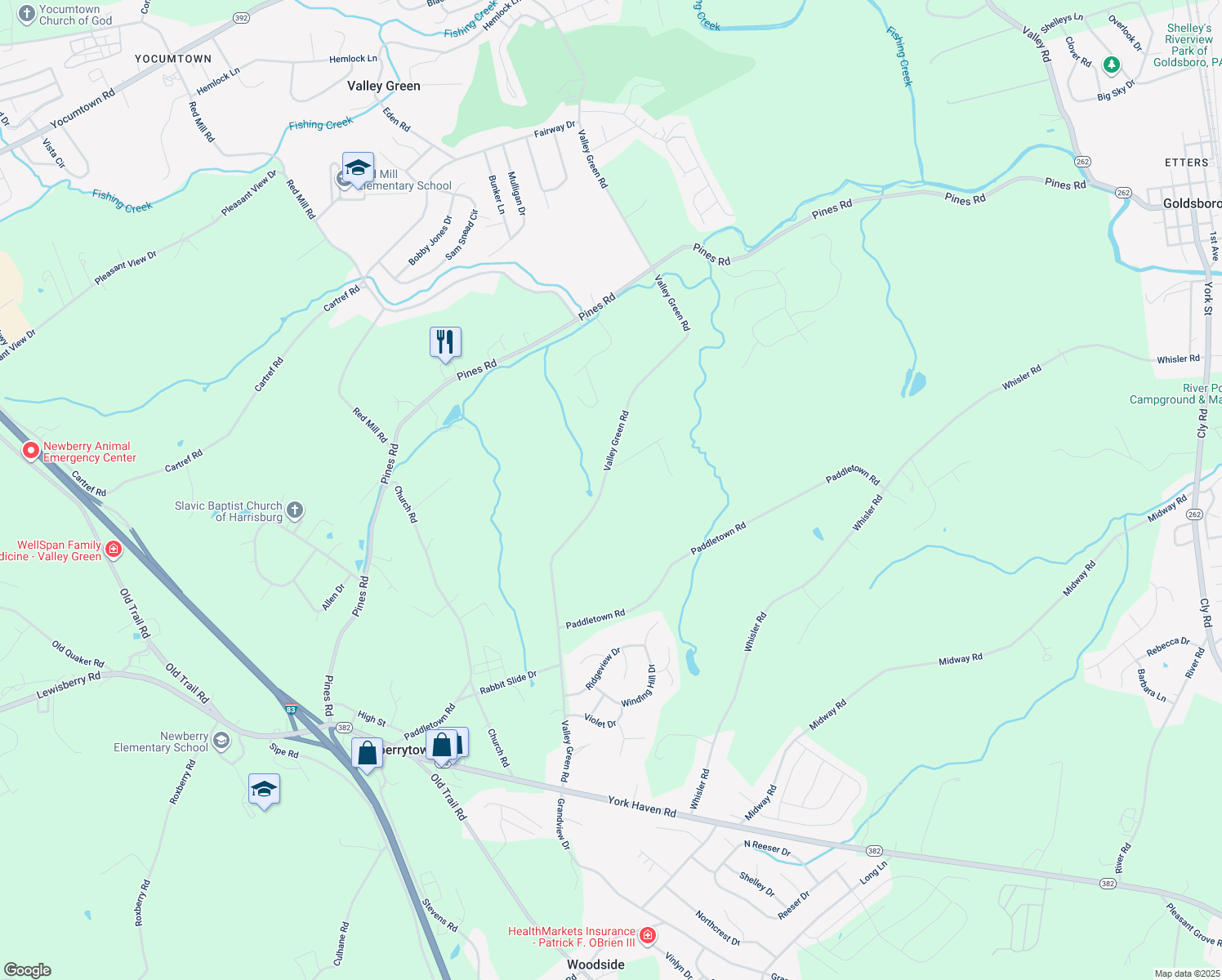 1830 Valley Green Rd, Etters PA Walk Score