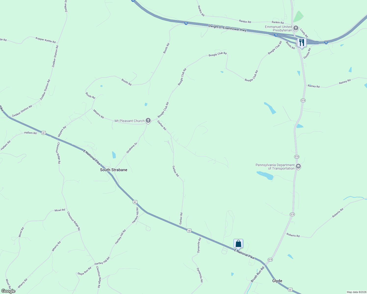 map of restaurants, bars, coffee shops, grocery stores, and more near 39 West Simmons Road in Washington