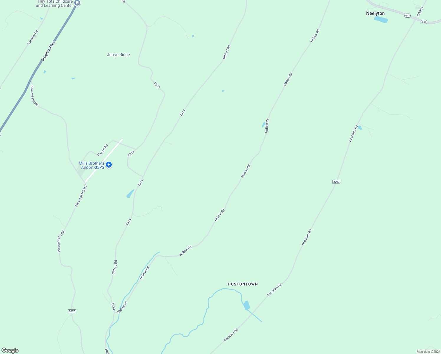 map of restaurants, bars, coffee shops, grocery stores, and more near 22692 Hollow Road in Neelyton