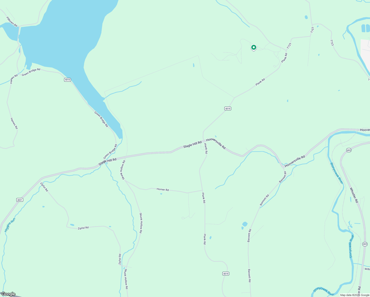 map of restaurants, bars, coffee shops, grocery stores, and more near 1141 Slagle Hill Road in Hooversville