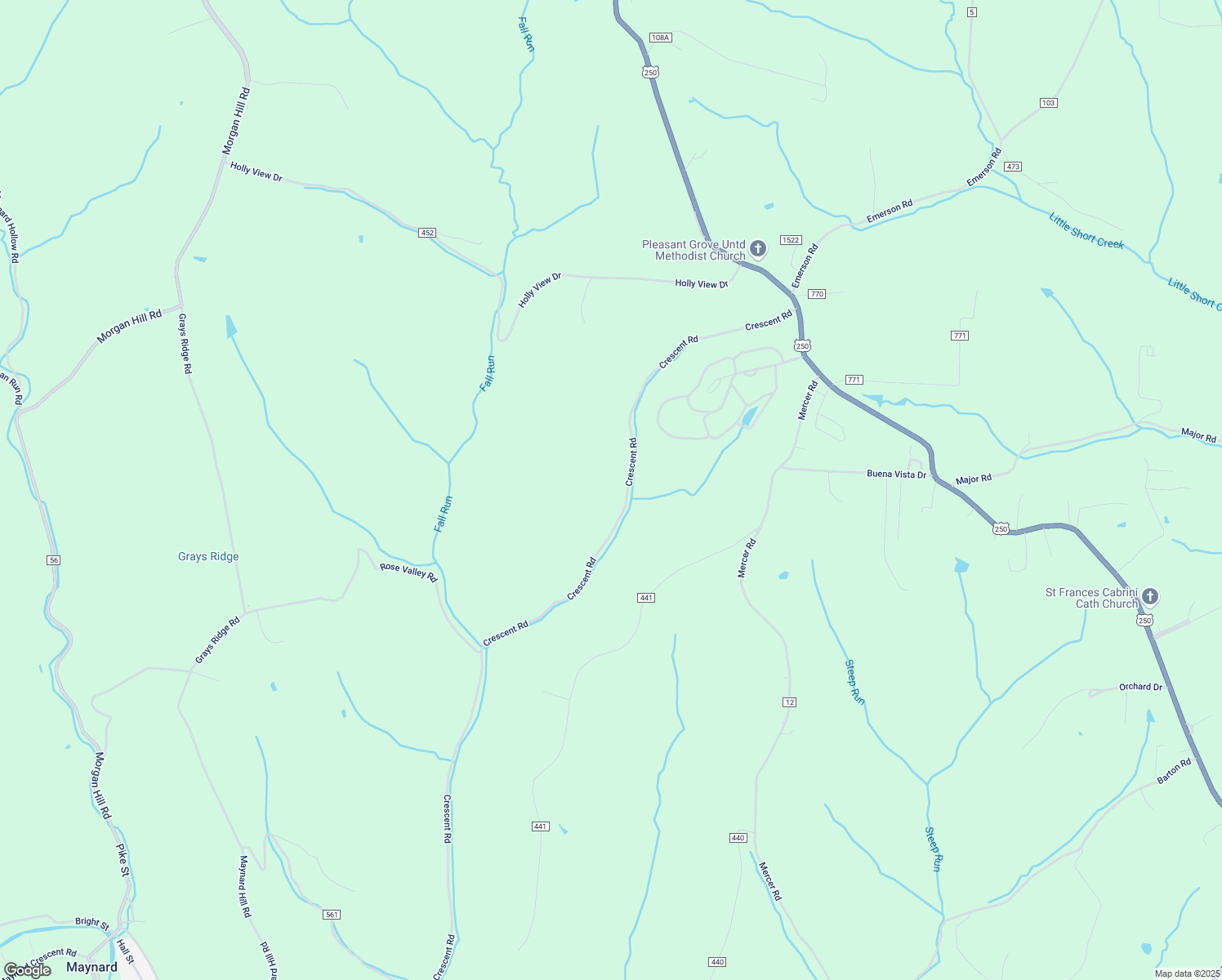 map of restaurants, bars, coffee shops, grocery stores, and more near 72782-73346 Crescent Rd in St Clairsville
