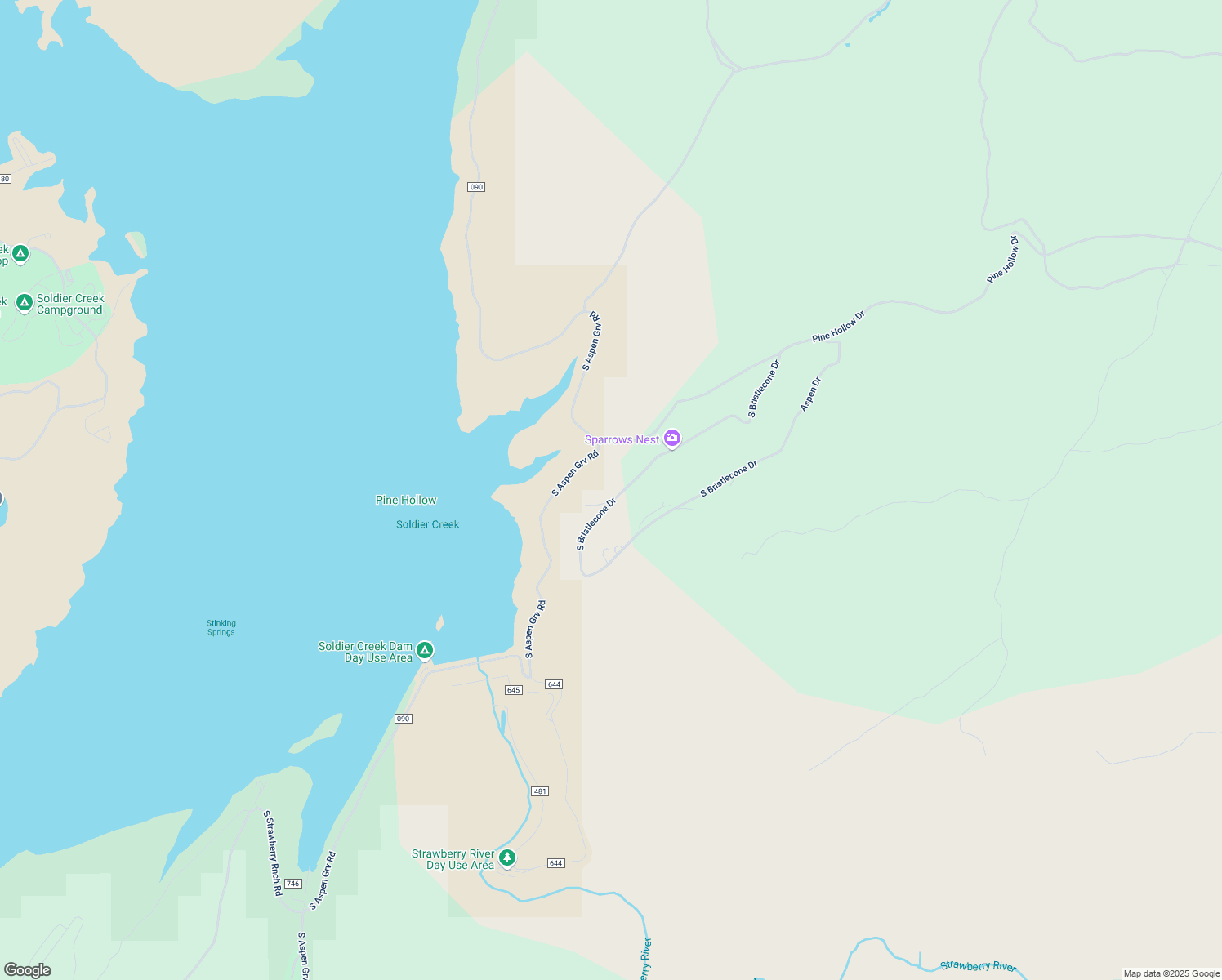 map of restaurants, bars, coffee shops, grocery stores, and more near 7964 South Bristlecone Drive in Heber City