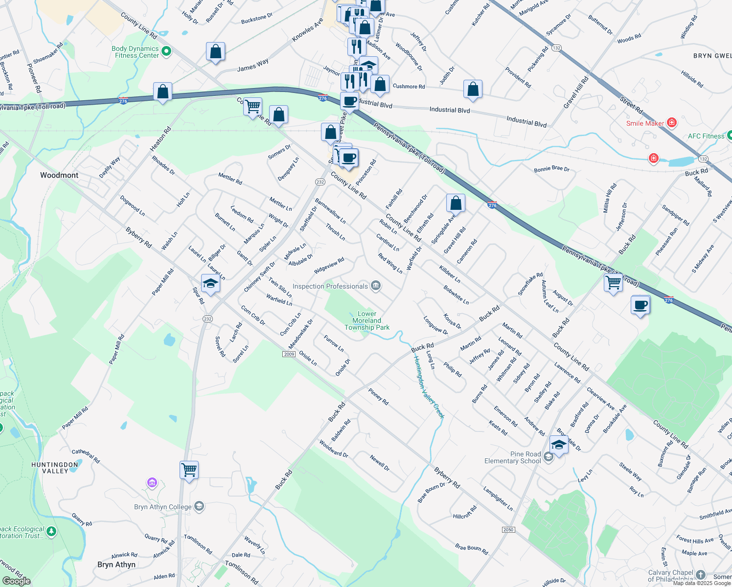 map of restaurants, bars, coffee shops, grocery stores, and more near 841 Broadmoor Road in Montgomery