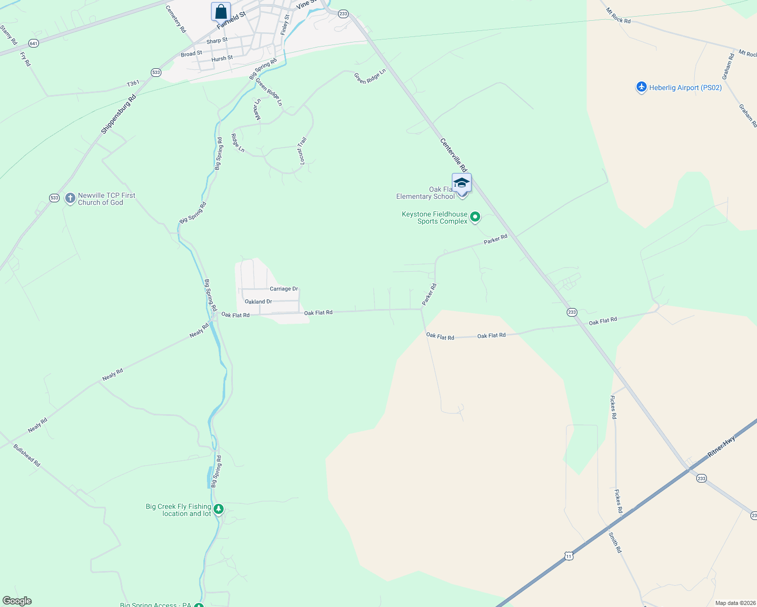 map of restaurants, bars, coffee shops, grocery stores, and more near 137 Oak Flat Road in Newville