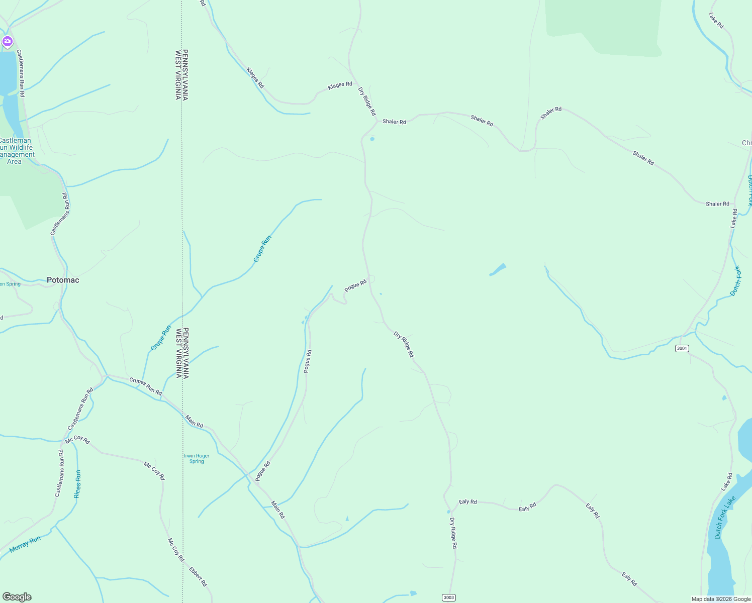 map of restaurants, bars, coffee shops, grocery stores, and more near 629 Dry Ridge Road in West Alexander