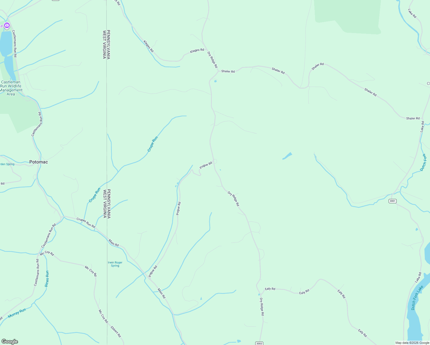 map of restaurants, bars, coffee shops, grocery stores, and more near 629 Dry Ridge Road in West Alexander