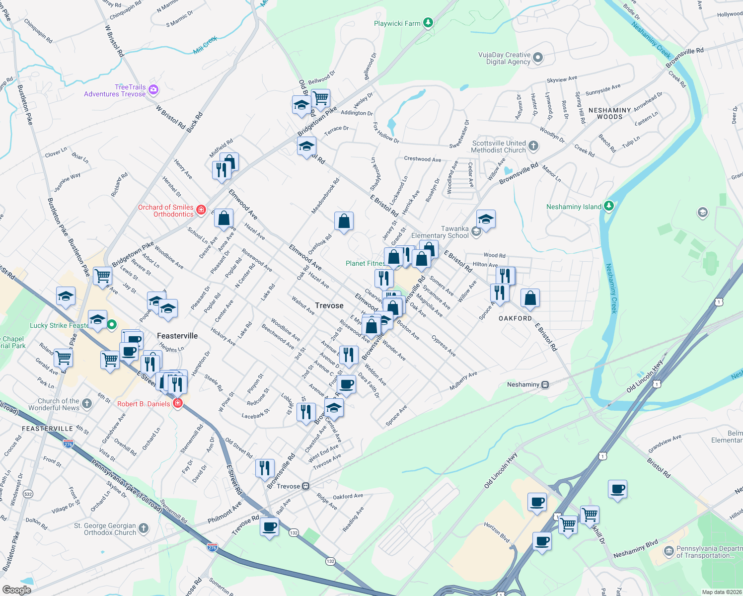 611 Clearview Avenue, FeastervilleTrevose PA Walk Score