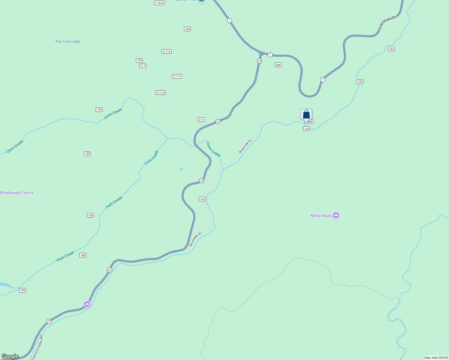 map of restaurants, bars, coffee shops, grocery stores, and more near 3137 Riverside Drive in Lyons