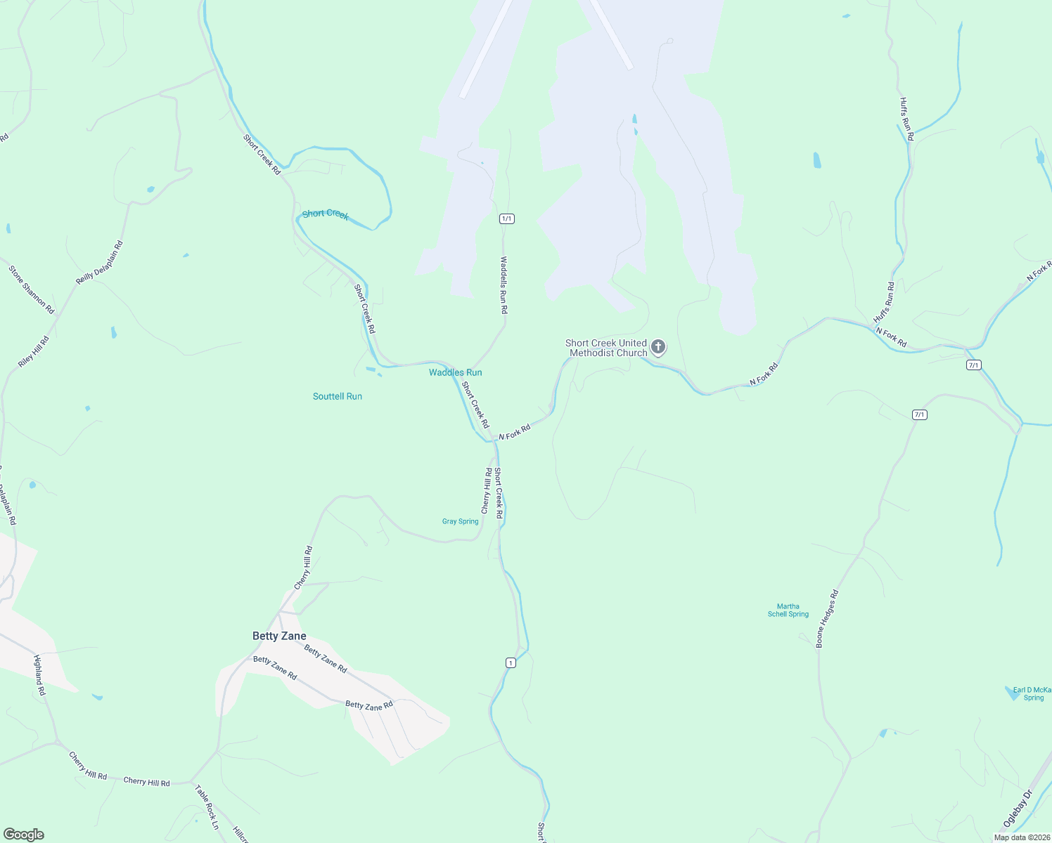map of restaurants, bars, coffee shops, grocery stores, and more near 127 North Fork Road in Wheeling