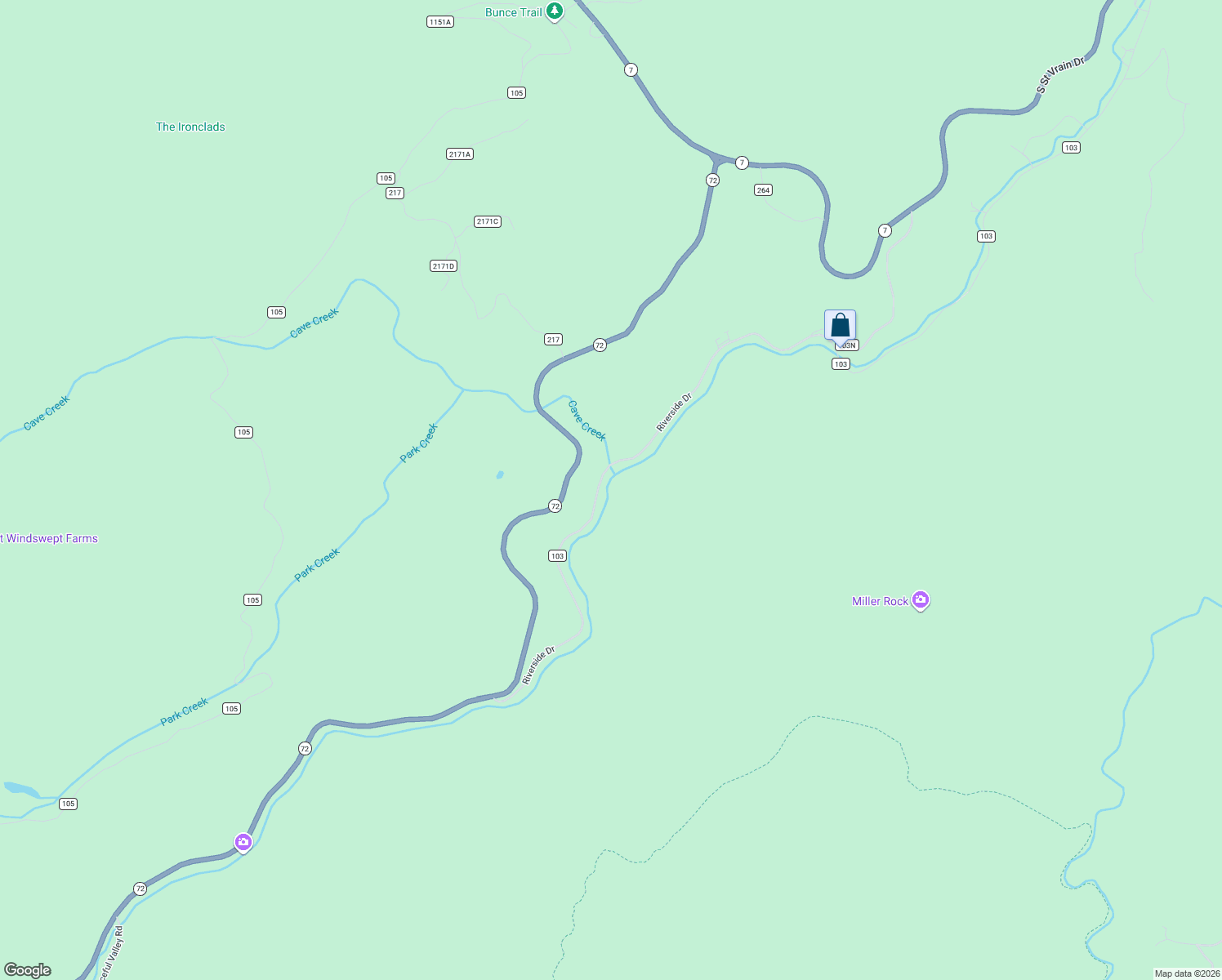 map of restaurants, bars, coffee shops, grocery stores, and more near 3137 Riverside Drive in Lyons