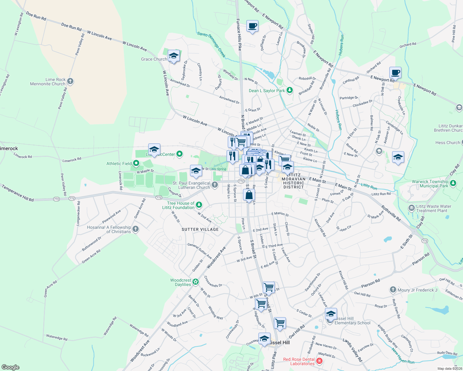 110 South Spruce Street, Lititz PA Walk Score