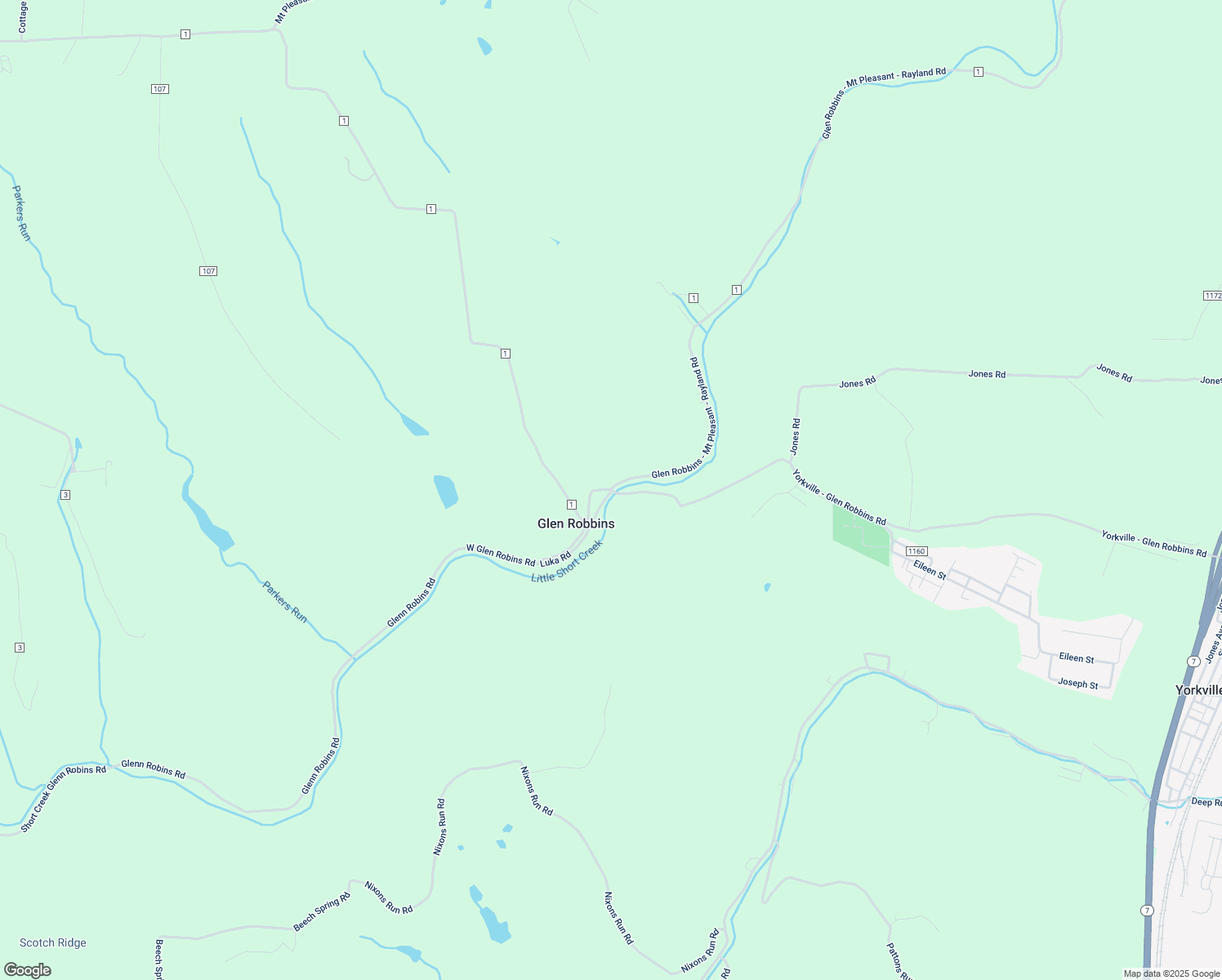 map of restaurants, bars, coffee shops, grocery stores, and more near 3514 County Road 1 in Rayland