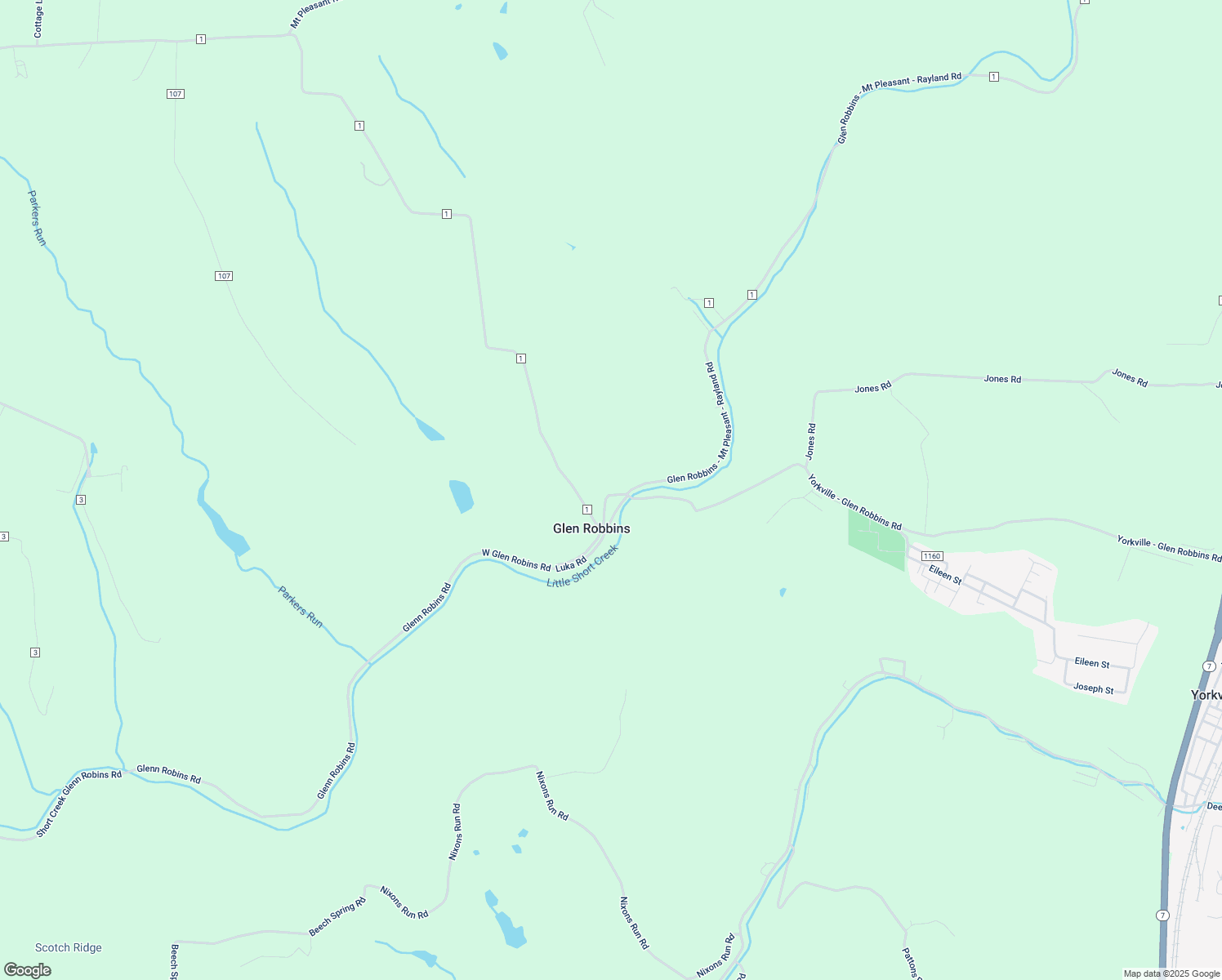 map of restaurants, bars, coffee shops, grocery stores, and more near 3514 County Road 1 in Rayland