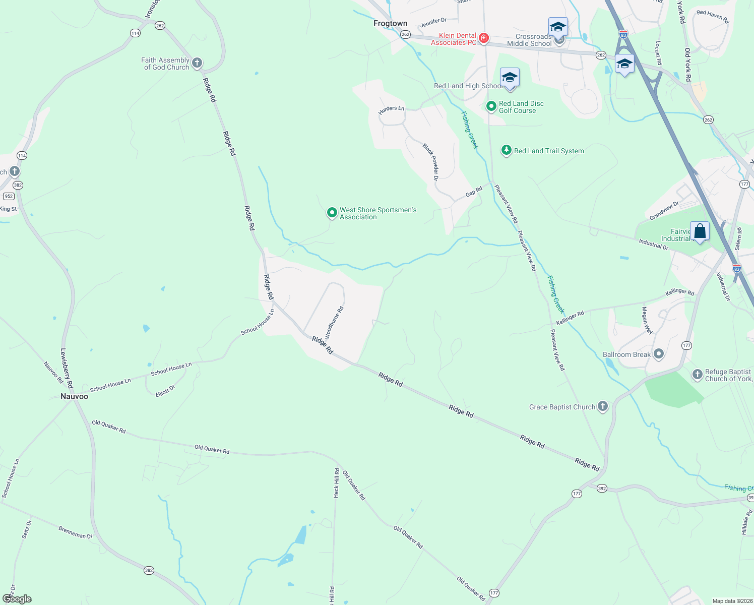 map of restaurants, bars, coffee shops, grocery stores, and more near 661 Churchey Lane in Lewisberry