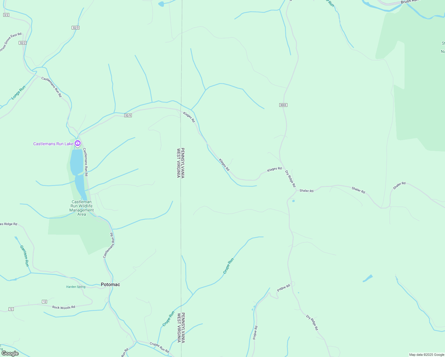 map of restaurants, bars, coffee shops, grocery stores, and more near 102 Klages Road in West Alexander