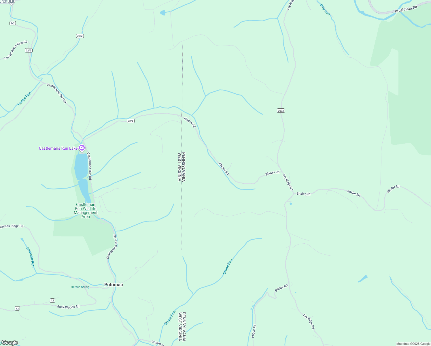 map of restaurants, bars, coffee shops, grocery stores, and more near 102 Klages Road in West Alexander