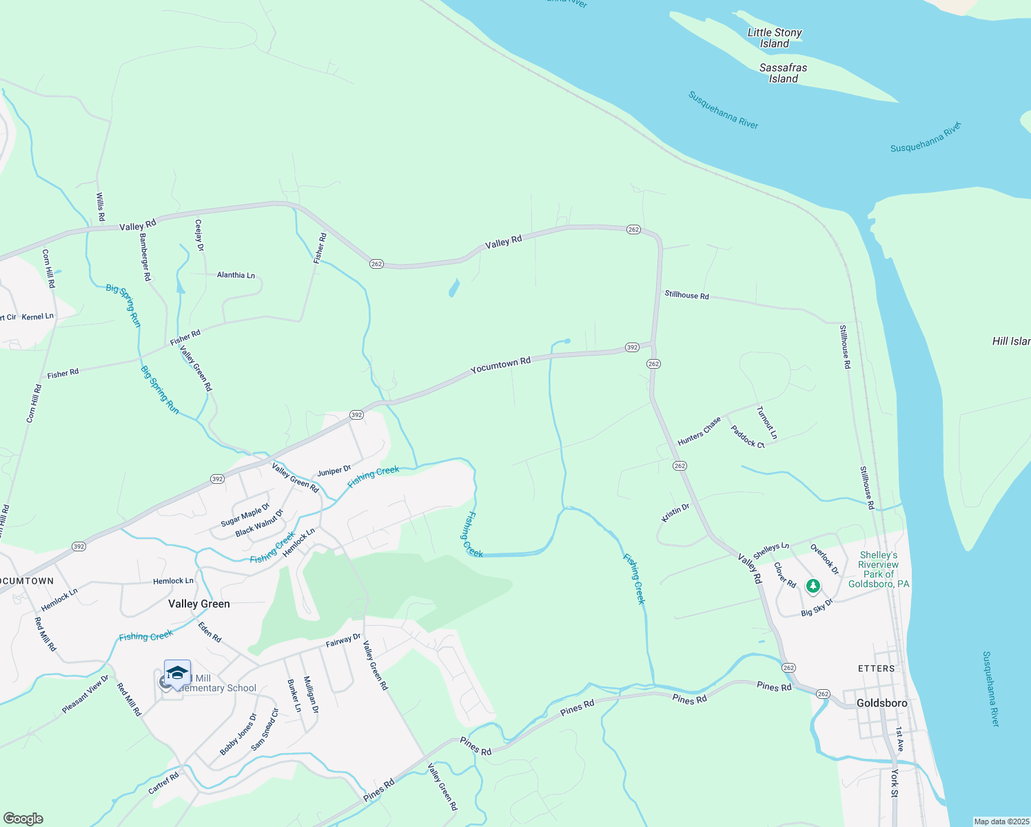 map of restaurants, bars, coffee shops, grocery stores, and more near 220 Yocumtown Rd in Etters