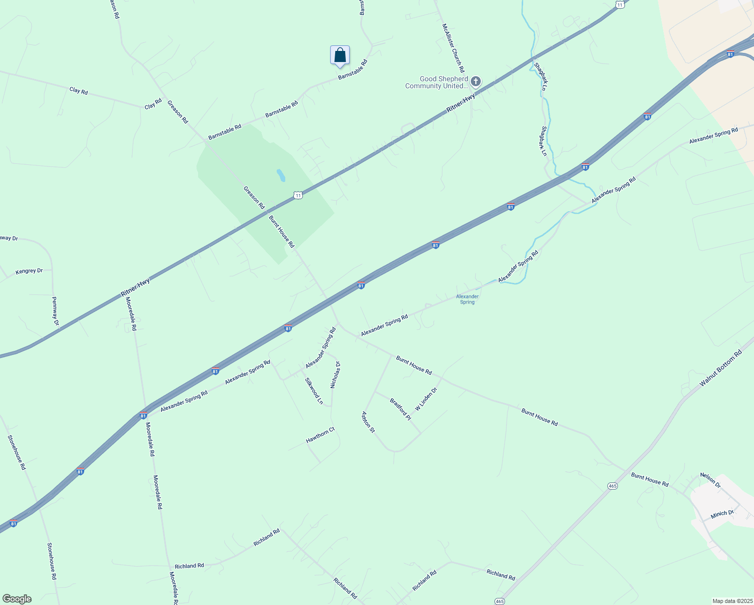 map of restaurants, bars, coffee shops, grocery stores, and more near 879 Alexander Spring Rd in Carlisle