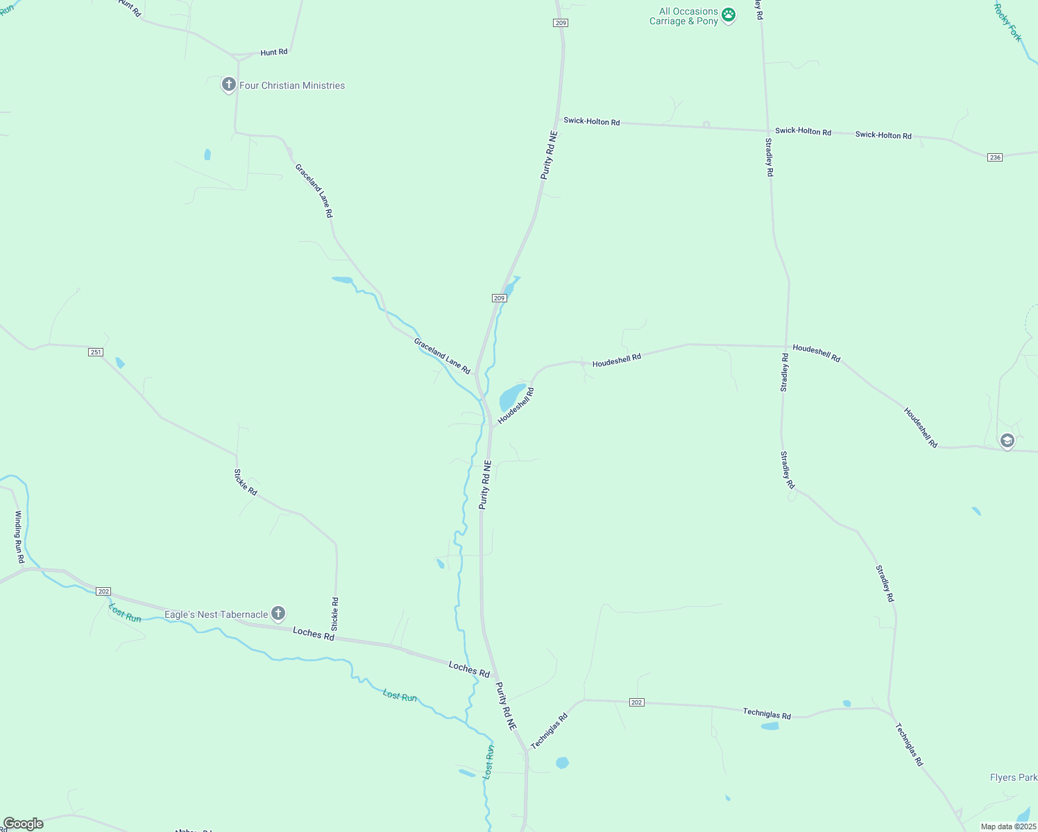 map of restaurants, bars, coffee shops, grocery stores, and more near 10858 Houdeshell Road in Saint Louisville