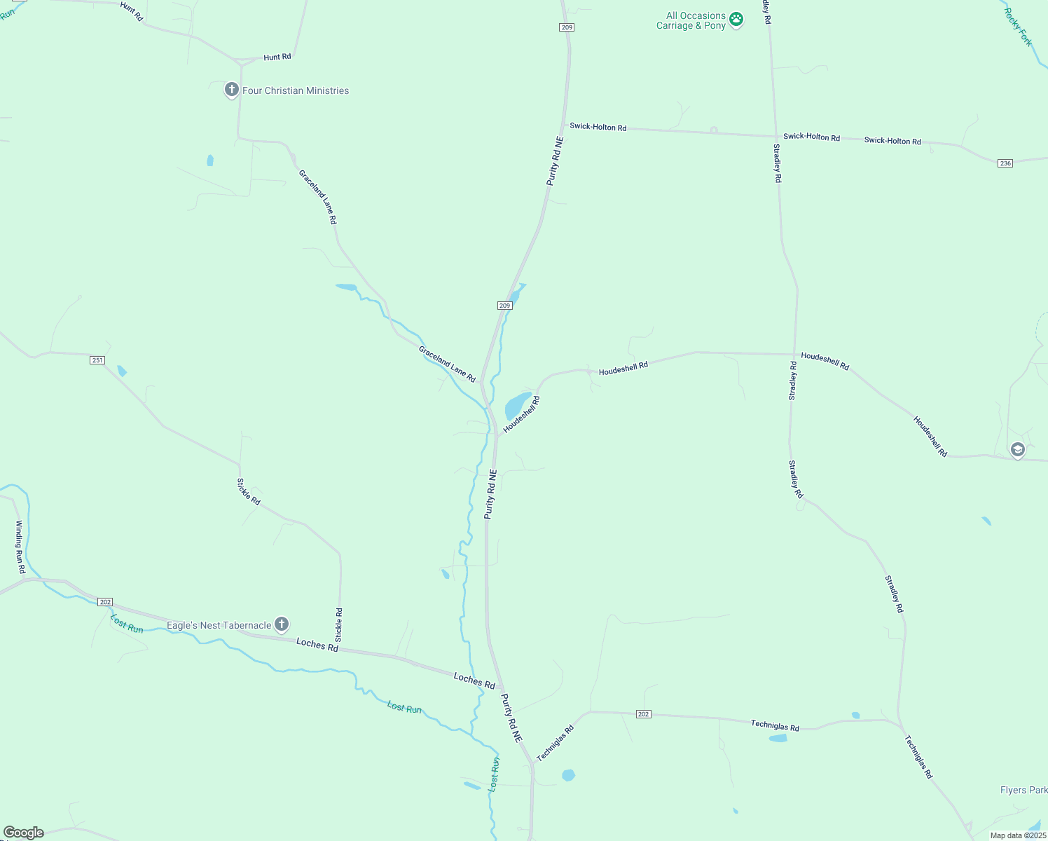 map of restaurants, bars, coffee shops, grocery stores, and more near 10858 Houdeshell Road in Saint Louisville