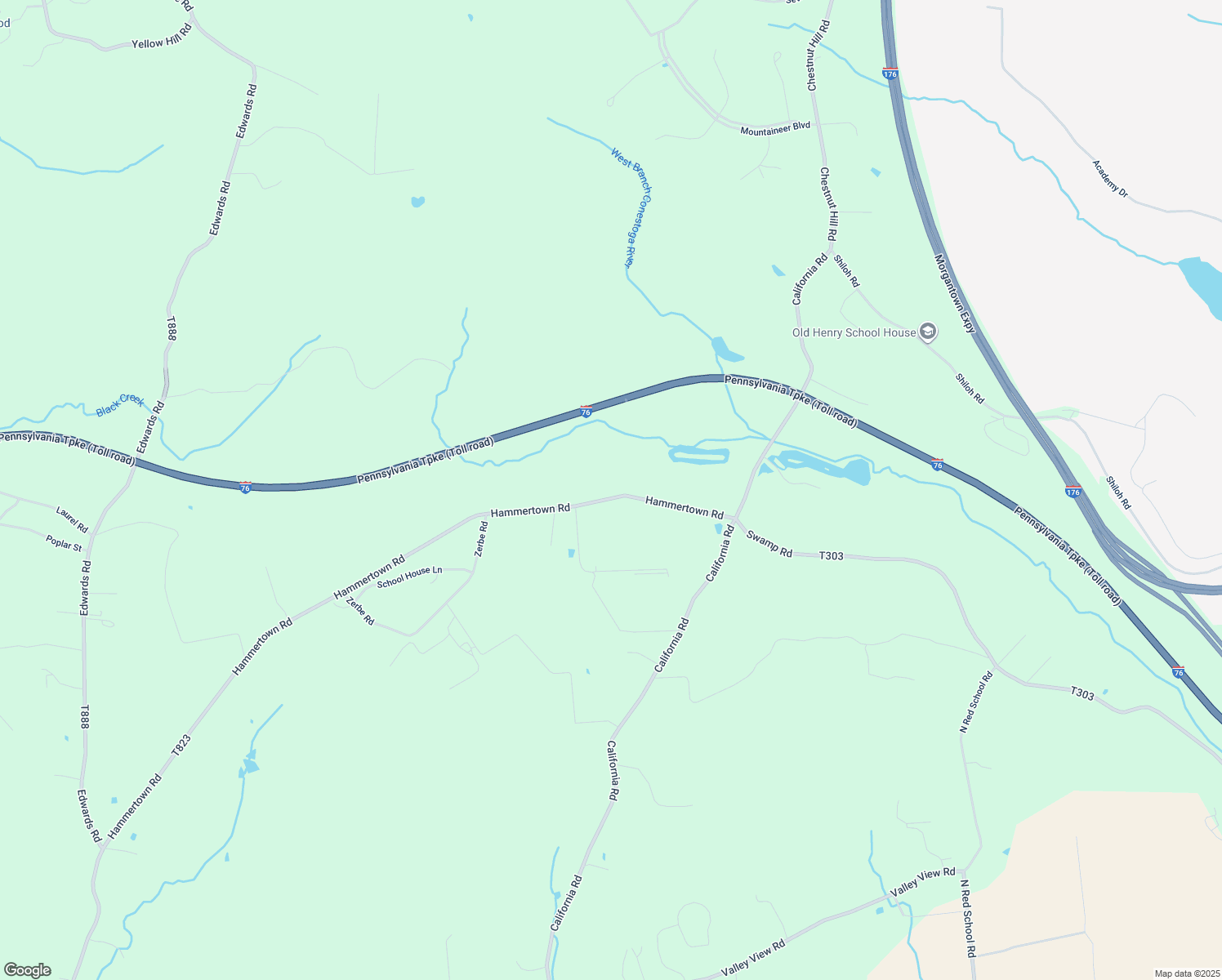 map of restaurants, bars, coffee shops, grocery stores, and more near 2623 Hammertown Road in Narvon