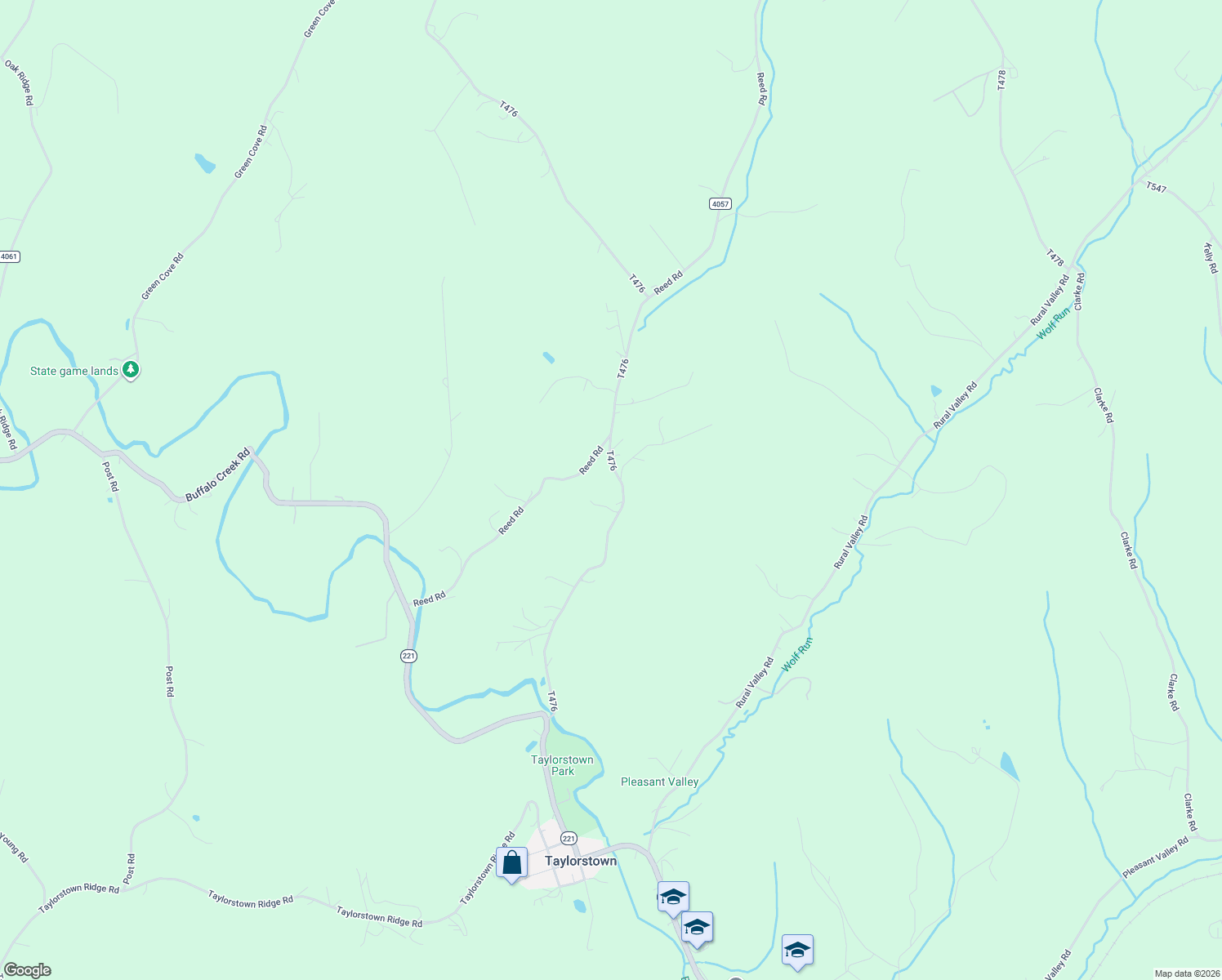 map of restaurants, bars, coffee shops, grocery stores, and more near 139 Walker Hill Road in Avella