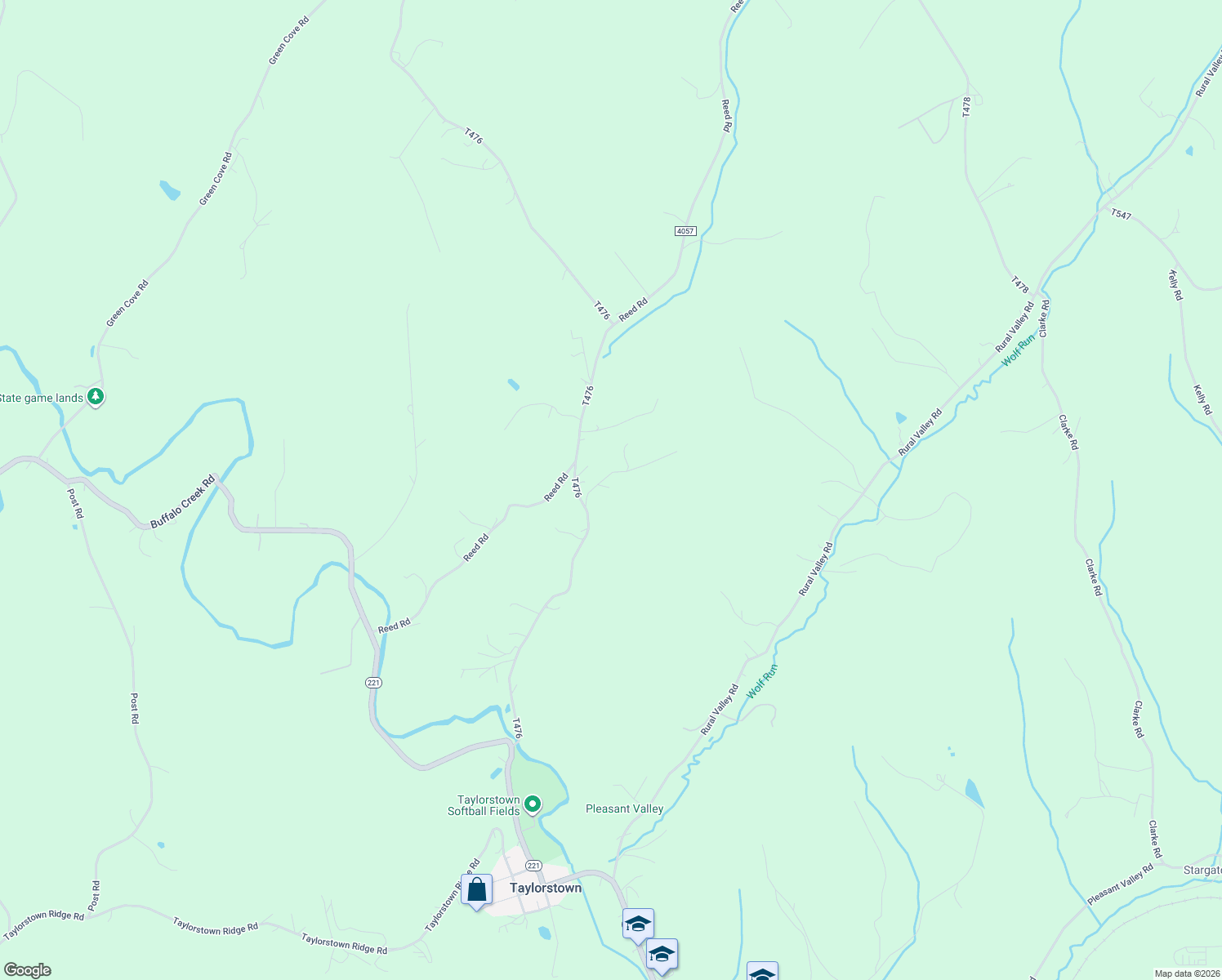 map of restaurants, bars, coffee shops, grocery stores, and more near 146 Walker Hill Road in Avella