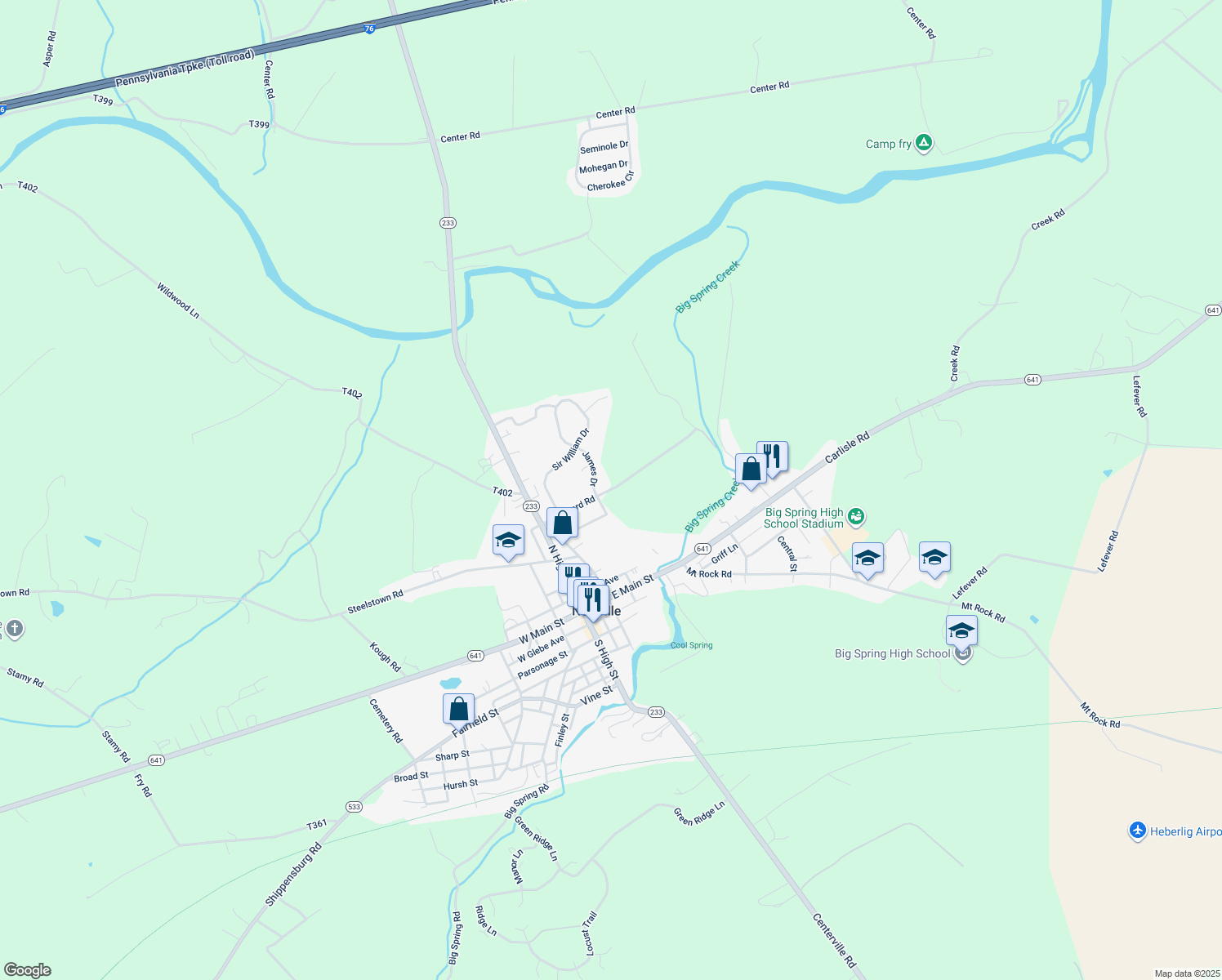 map of restaurants, bars, coffee shops, grocery stores, and more near 37 Shepherd Road in Newville