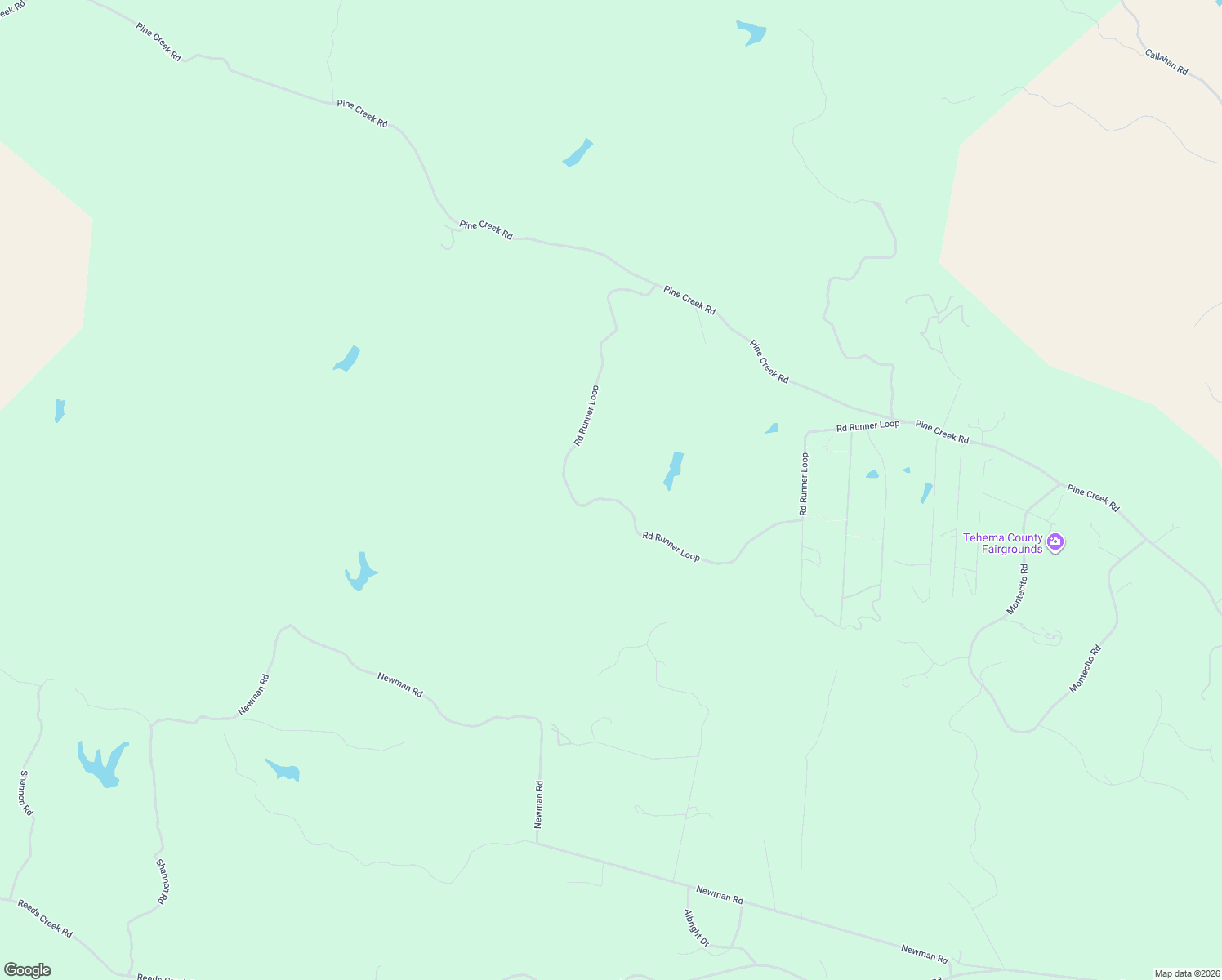 map of restaurants, bars, coffee shops, grocery stores, and more near 13292 Road Runner Loop in Red Bluff