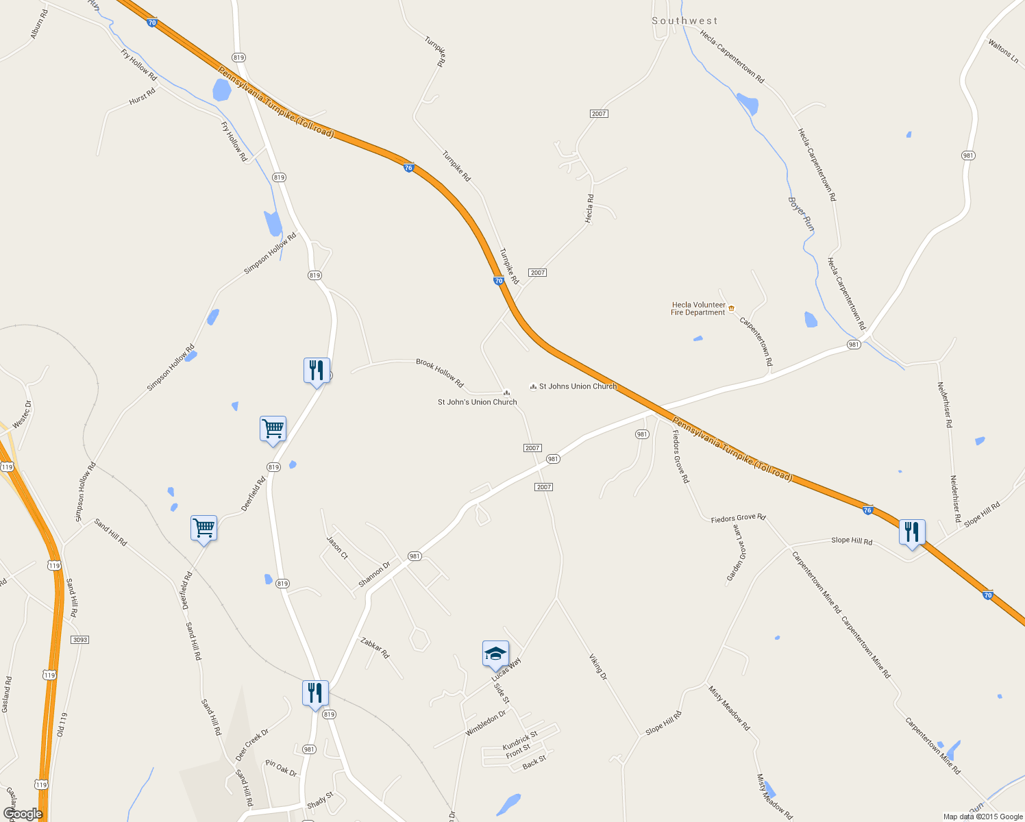 map of restaurants, bars, coffee shops, grocery stores, and more near 149 Hecla Rd in Mt Pleasant