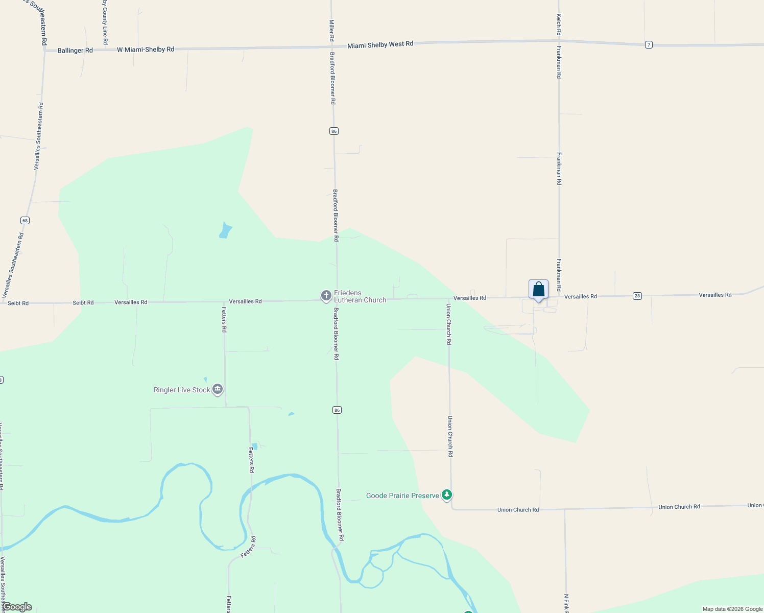 map of restaurants, bars, coffee shops, grocery stores, and more near 10790 Versailles Road in Covington