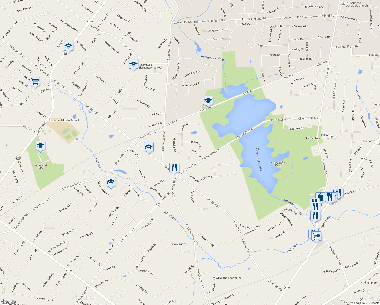 map of restaurants, bars, coffee shops, grocery stores, and more near 119 Danby Court in Southampton