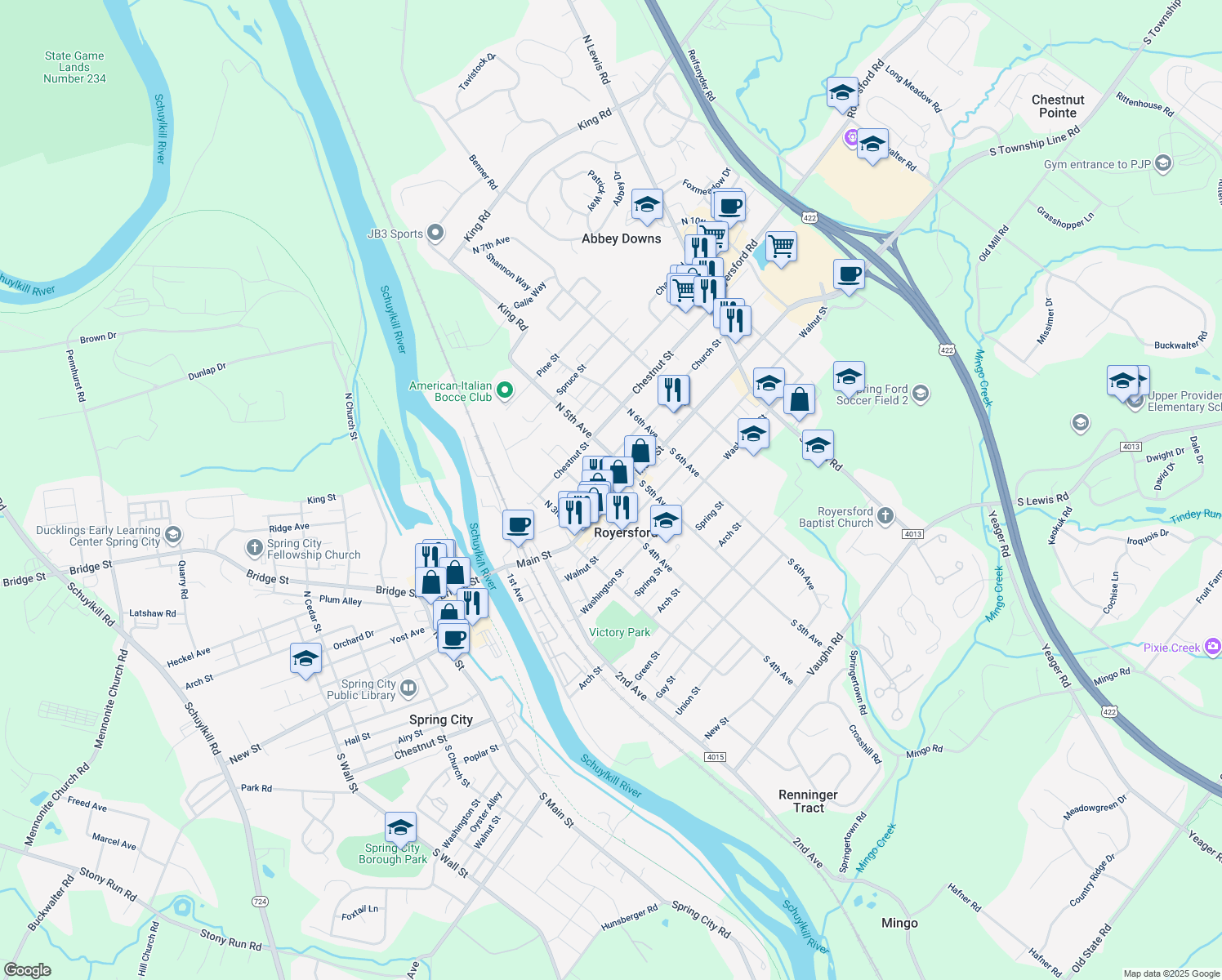 425 Main Street, Royersford PA Walk Score