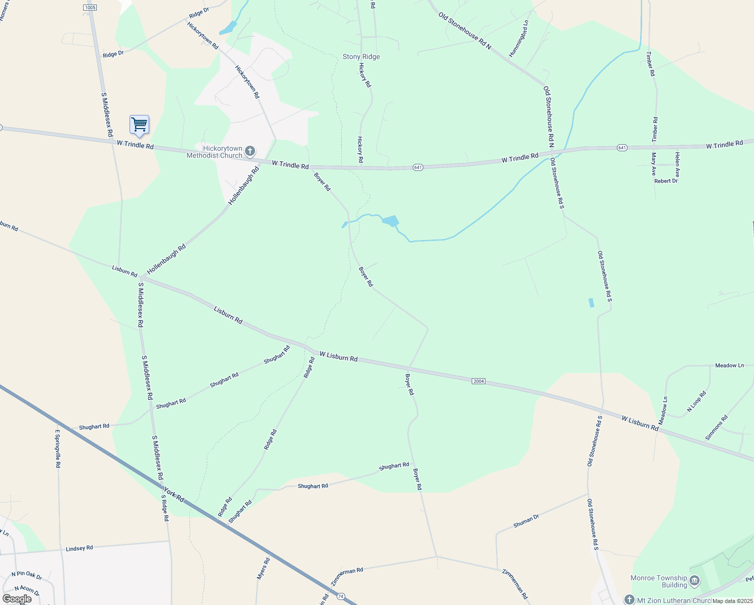 map of restaurants, bars, coffee shops, grocery stores, and more near 96 Boyer Road in Carlisle