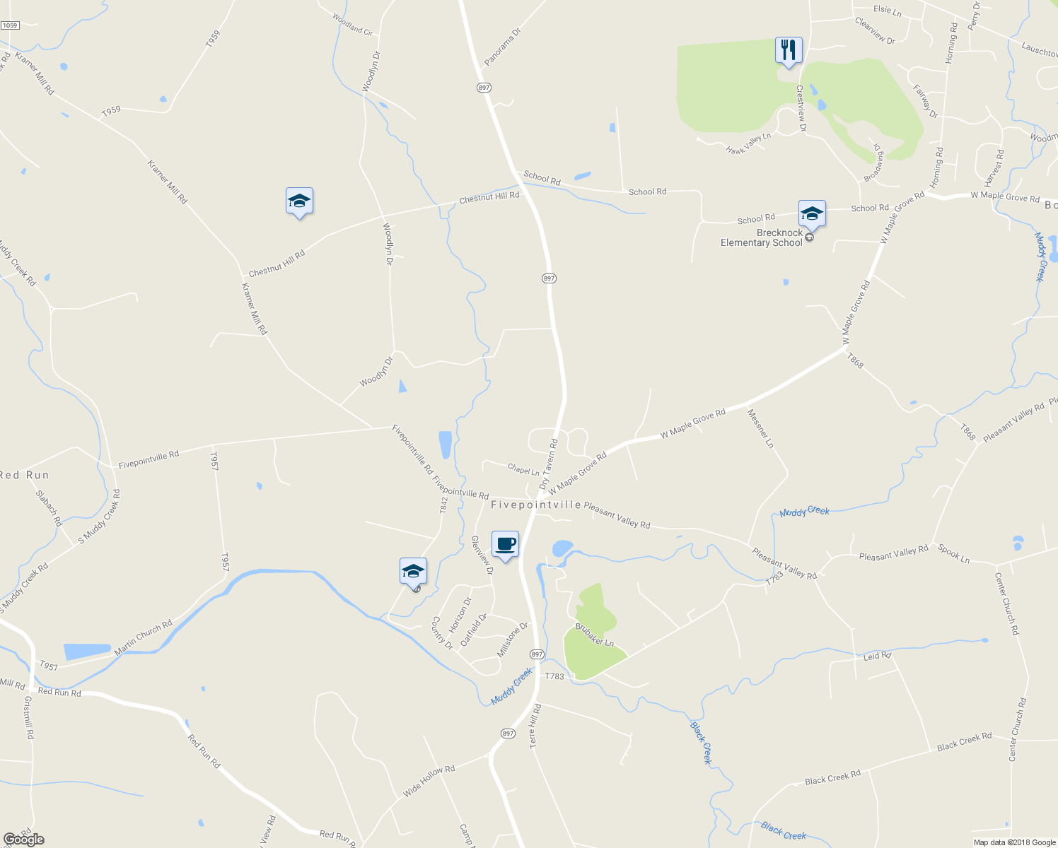 map of restaurants, bars, coffee shops, grocery stores, and more near 587 Greenview Dr in Denver