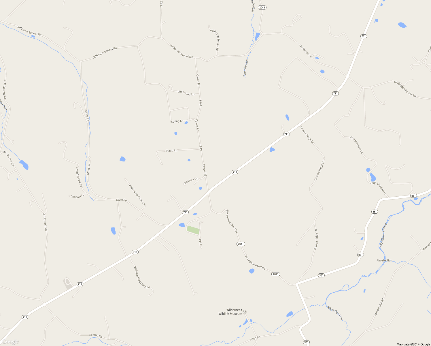 map of restaurants, bars, coffee shops, grocery stores, and more near 22 Caven Road in Ligonier