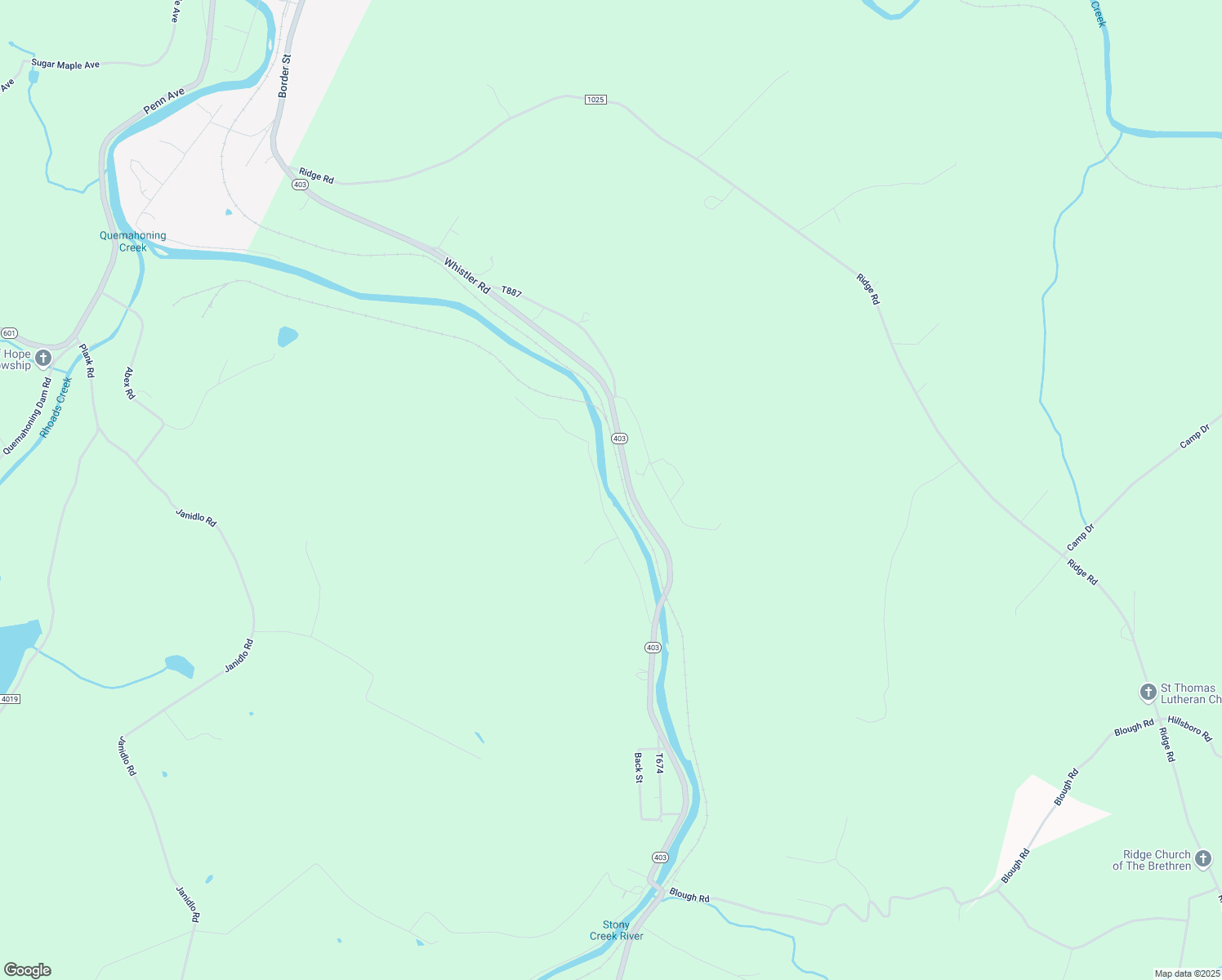 map of restaurants, bars, coffee shops, grocery stores, and more near 198 Land Street in Hooversville